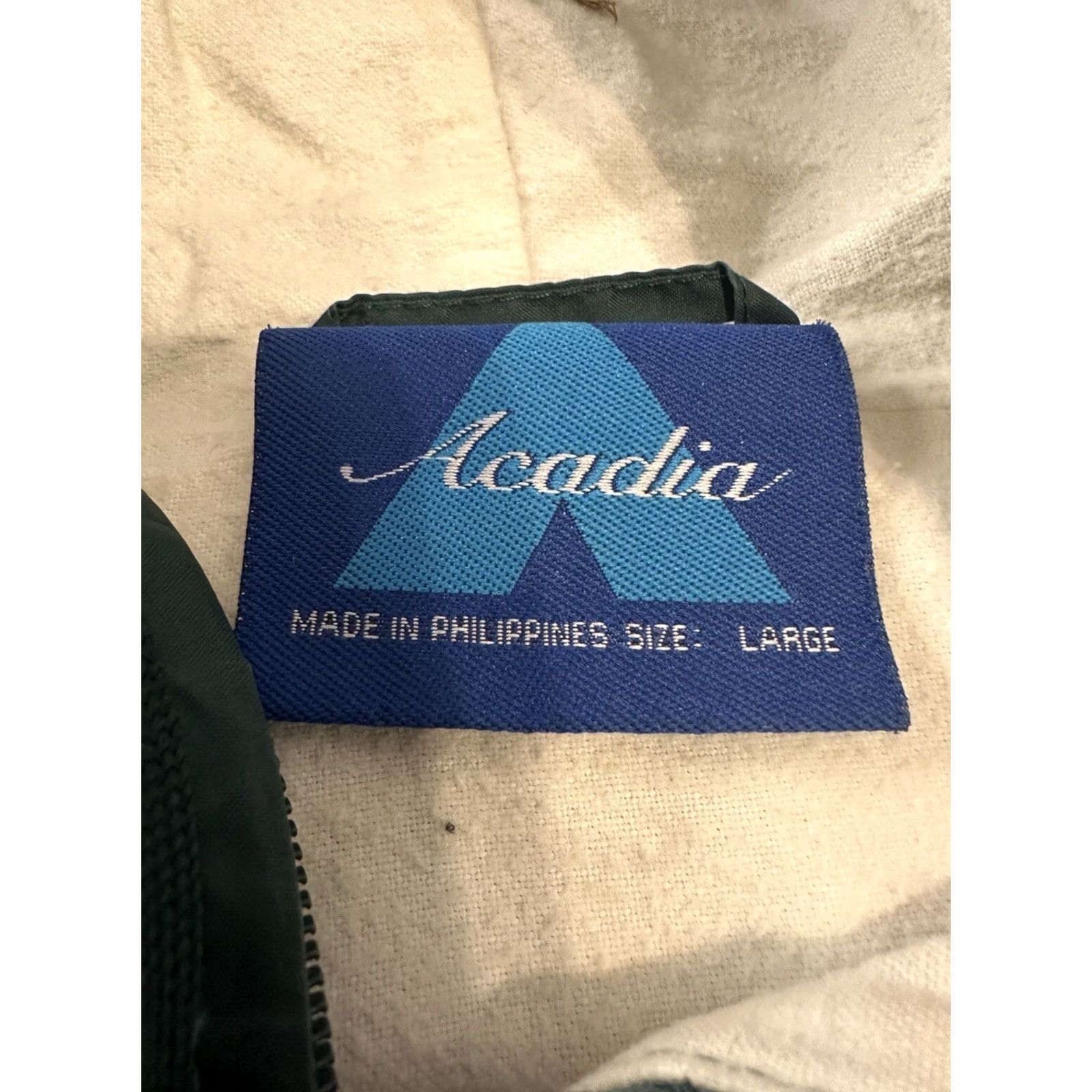 Vintage VINTAGE Acadia Cape Cod Windbreaker Jacket Large Green 1/4 Zip Mens Size US L / EU 52-54 / 3 - 3 Thumbnail