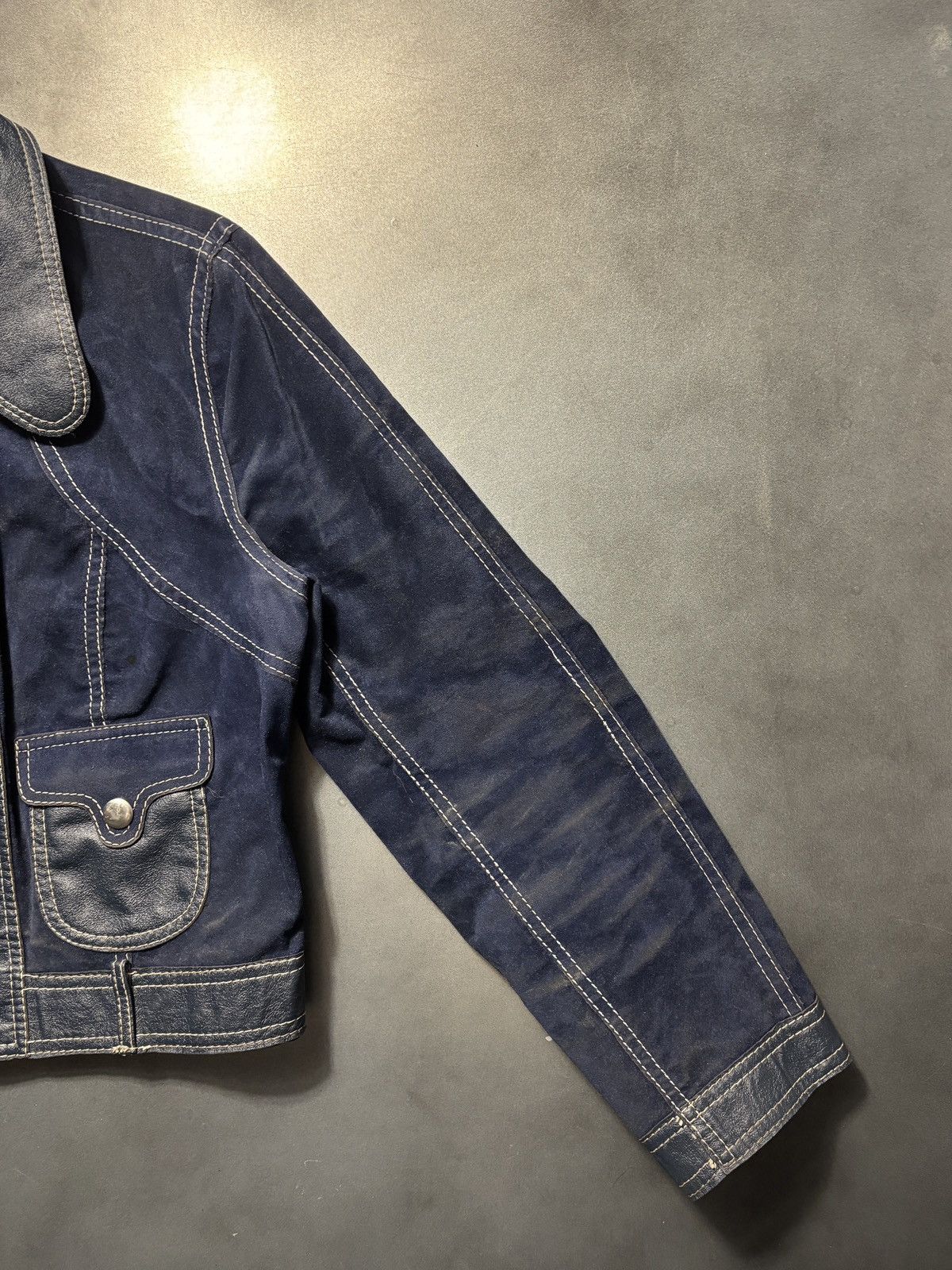 Vintage True Vintage Ricky Jacket Reversible Crop Two Tone Trucker Size US XS / EU 42 / 0 - 15 Thumbnail