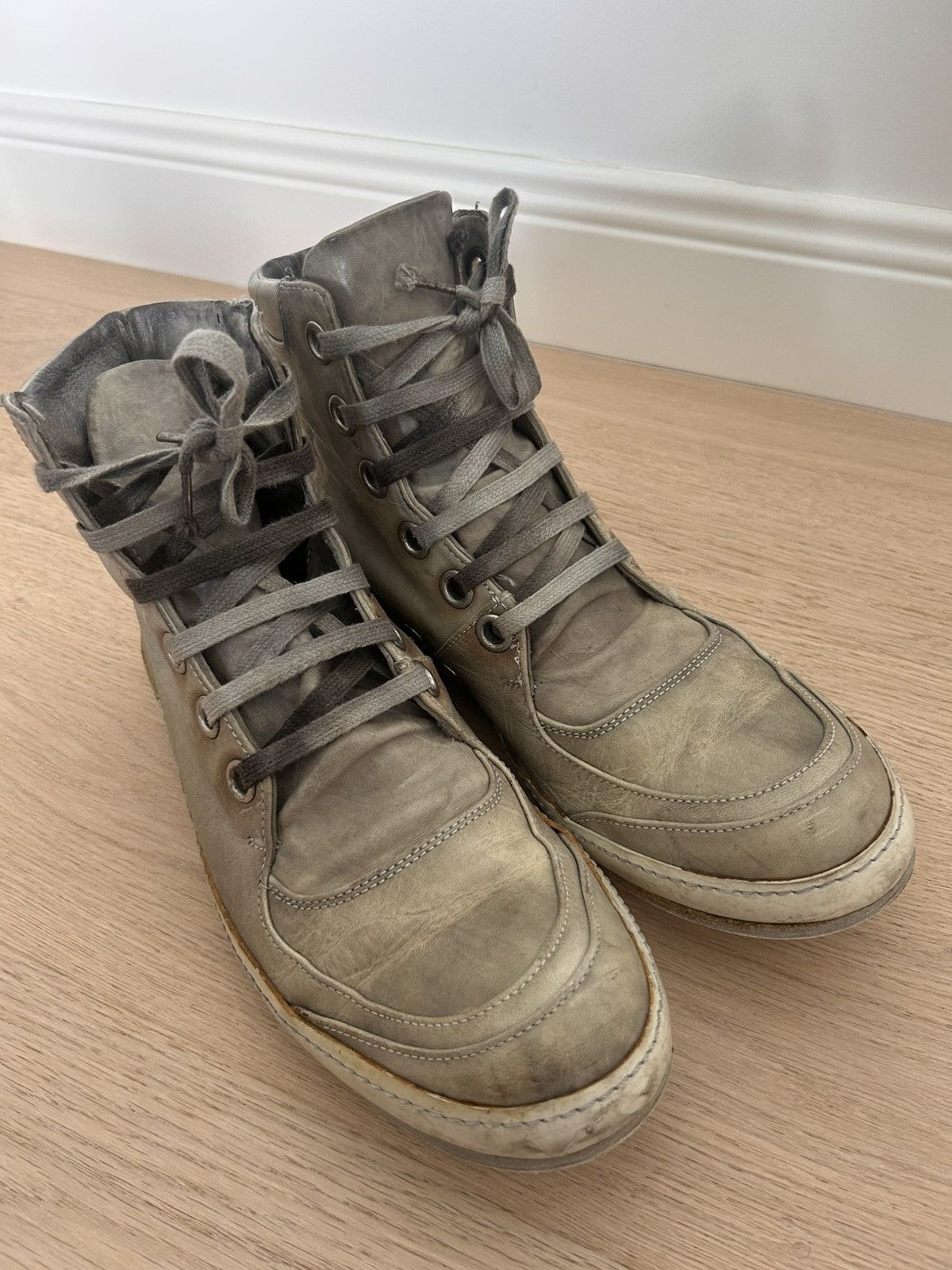 A1923 A1923 High Top Sneakers Beige Horse Size US 10 / EU 43 - 5 Thumbnail