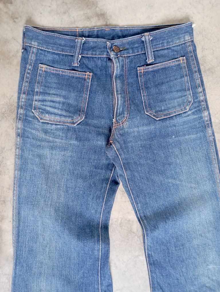 Tornado Mart Super Flare Jeans Vintage 70's Talon Zipper Cactus Jeans Size US 28 / EU 44 - 4 Thumbnail