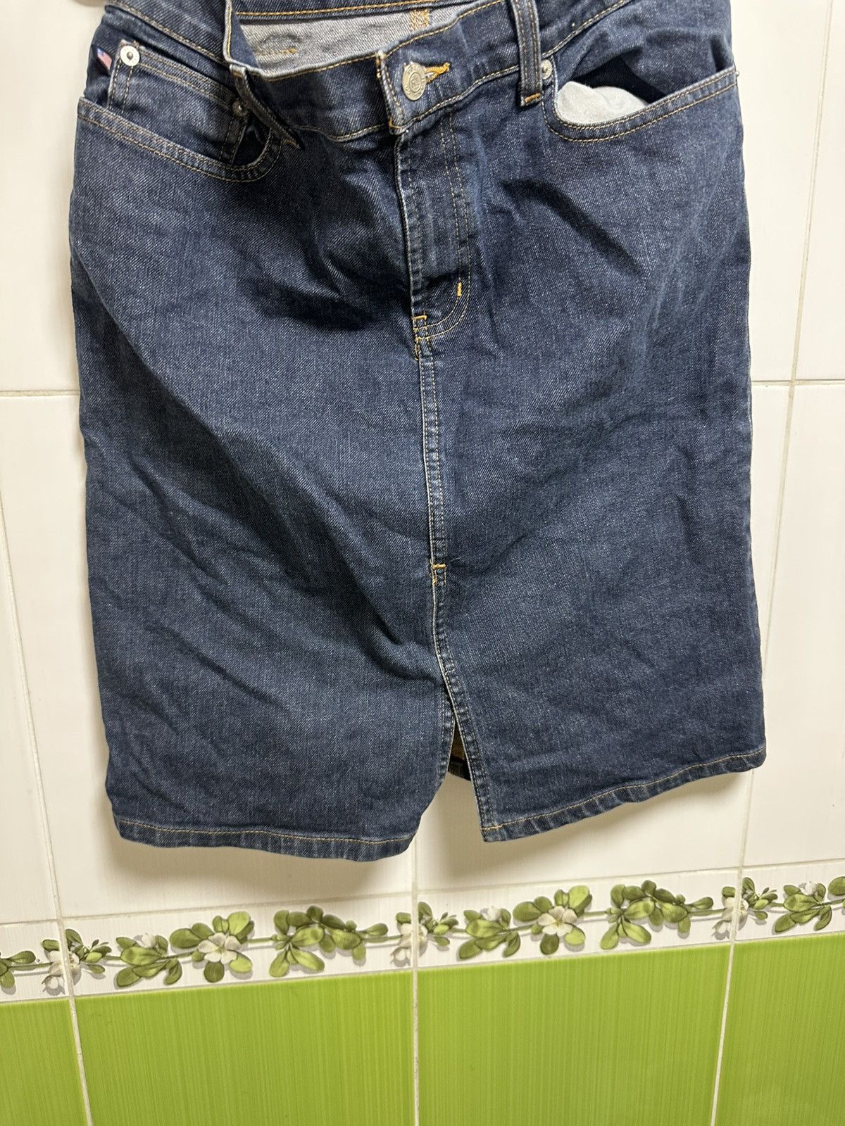 Denim & Co. × Polo Ralph Lauren Lauren Ralph Lauren low rider Skirt 6 Blue Pencil Straight Size 28" / US 6 / IT 42 - 4 Thumbnail