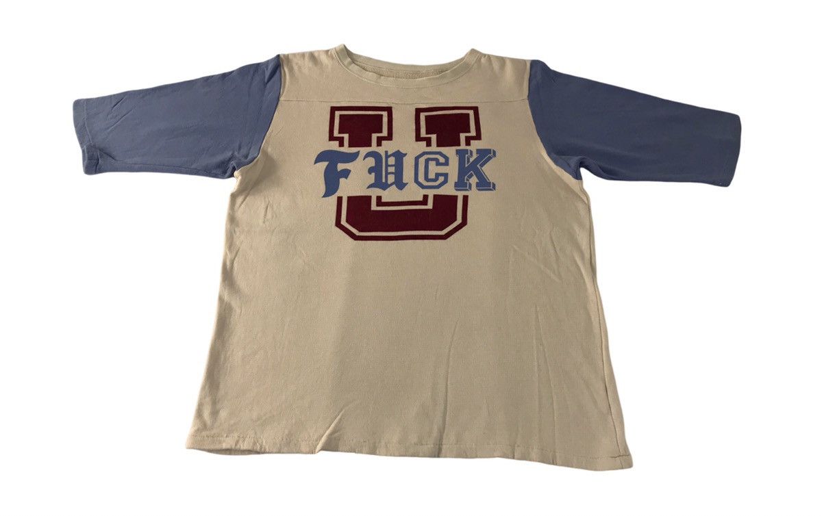 Japanese Brand Vote Fvck U New Clothes Raglan 3 Quater Printed Tee Size US XL / EU 56 / 4 - 1 Thumbnail