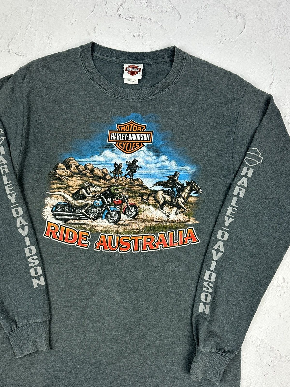 Harley Davidson × Vintage Vintage Harley-Davidson Rare 2010 Big Logo Long Sleeve Size US M / EU 48-50 / 2 - 3 Thumbnail