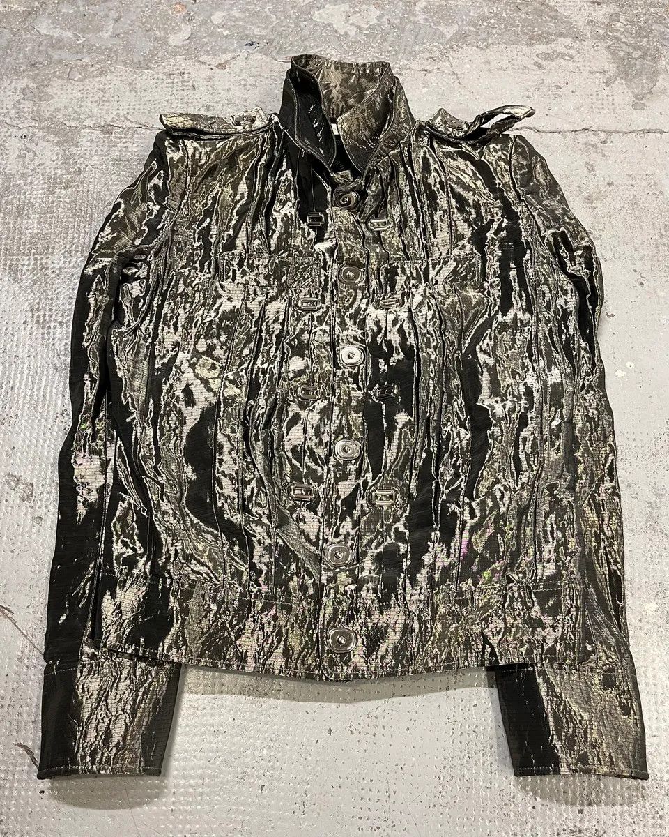 Balenciaga SS2007 Balenciaga Grey Nylon Metallic Jacket Size M / US 6-8 / IT 42-44 - 5 Thumbnail