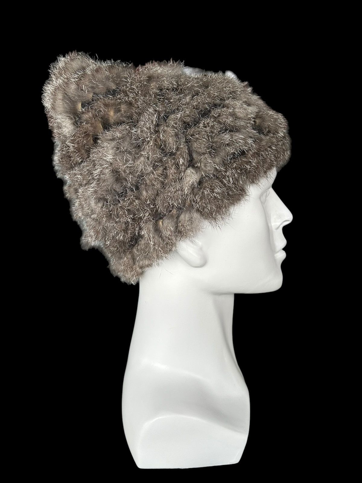 14th Addiction × Hysteric Glamour × Japanese Brand Punk Bondage Style Fur Mohair Beanie Hats🎌 Size ONE SIZE - 2 Thumbnail