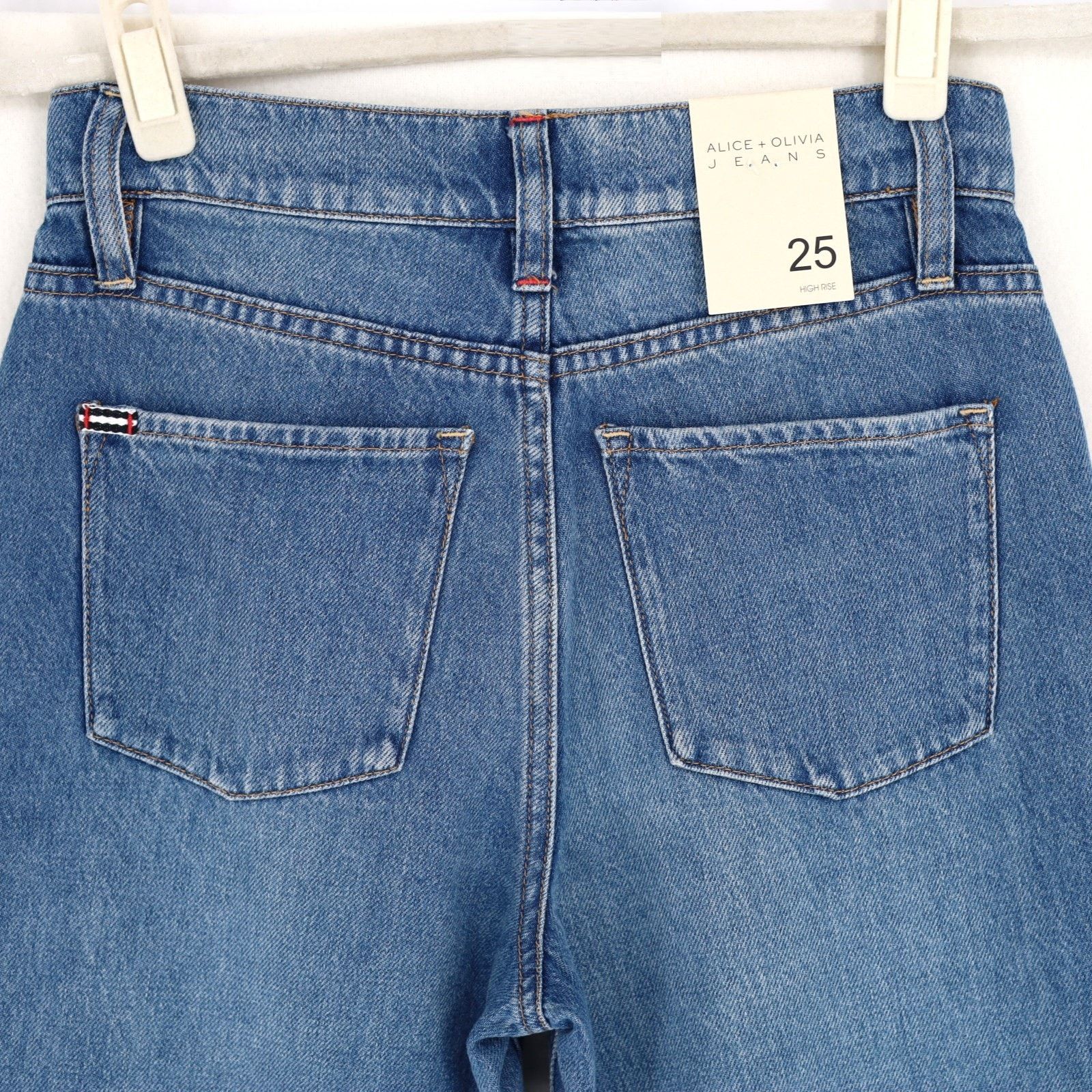 Alice + Olivia Alice and Olivia Women Avery Blue Wide Leg Jeans Size 25 Size 25" / US 0 / IT 36 - 10 Thumbnail
