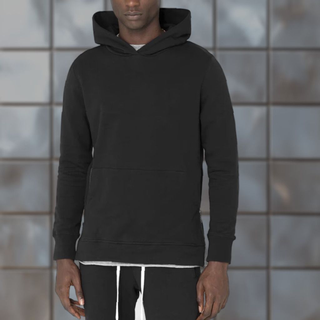 John Elliott John Elliott Black Slim Fit Terry Villain Side Zip Pullover Hoodie Sz. 3 Mens Size US S / EU 44-46 / 1 - 1 Thumbnail