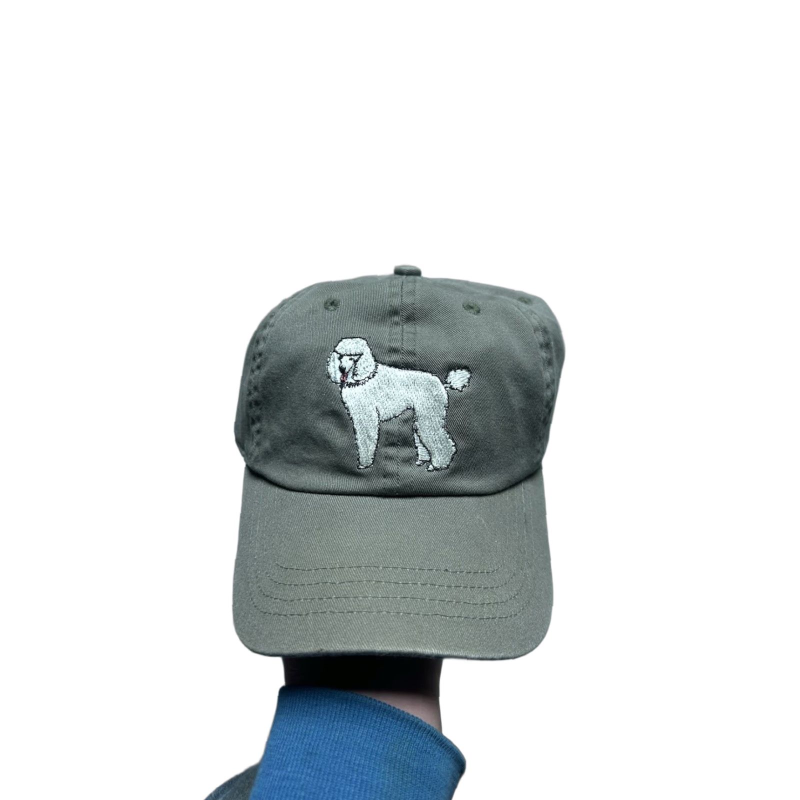 Vintage VINTAGE Animal Baseball Cap Mens Adjustable Gray Dog Poodle Cute Gr8 Dogs Strapback Hat Cap Size ONE SIZE - 1 Thumbnail