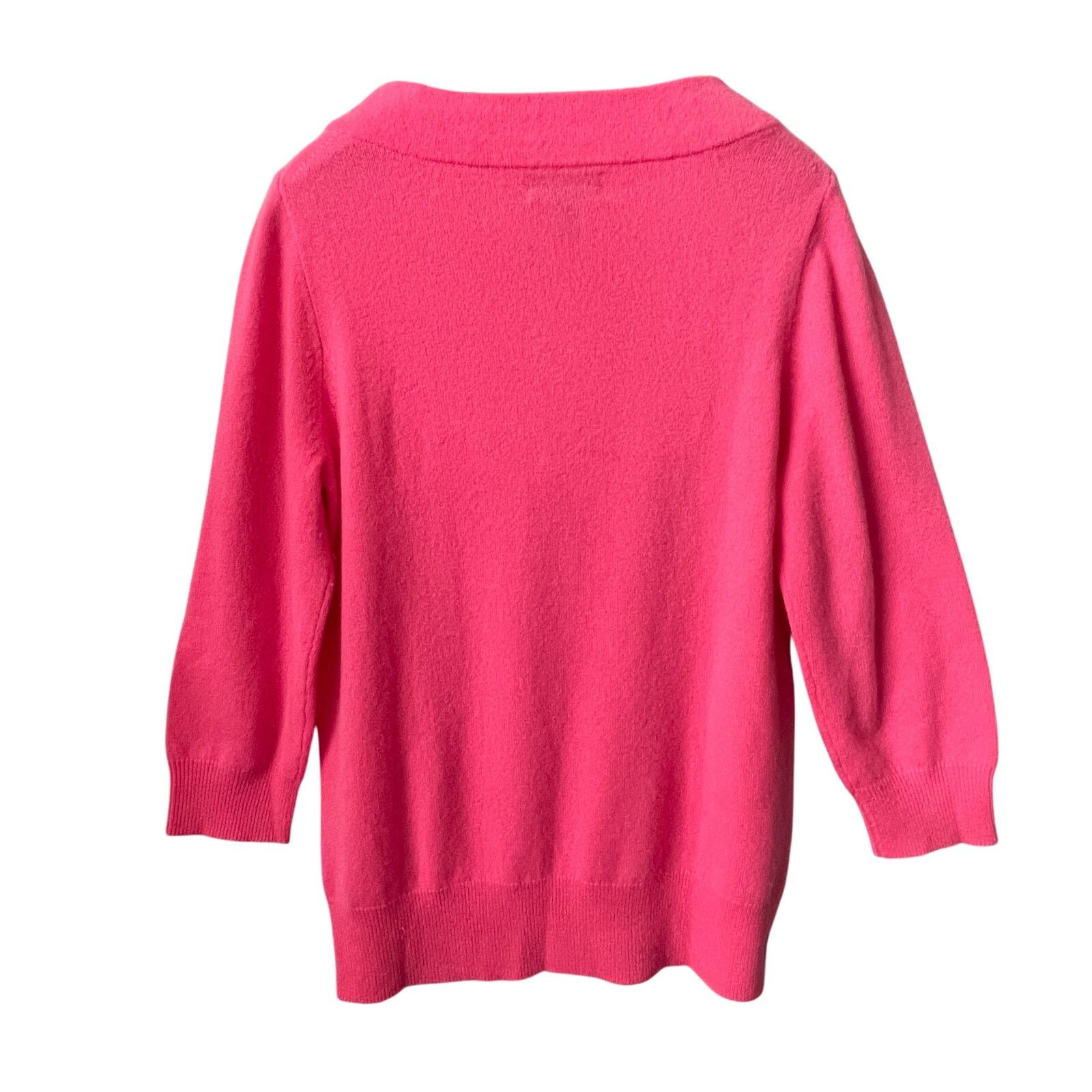 J.Crew J. Crew Hot Pink 100% Italian Cashmere Sweater Size Medium Size M / US 6-8 / IT 42-44 - 2 Thumbnail