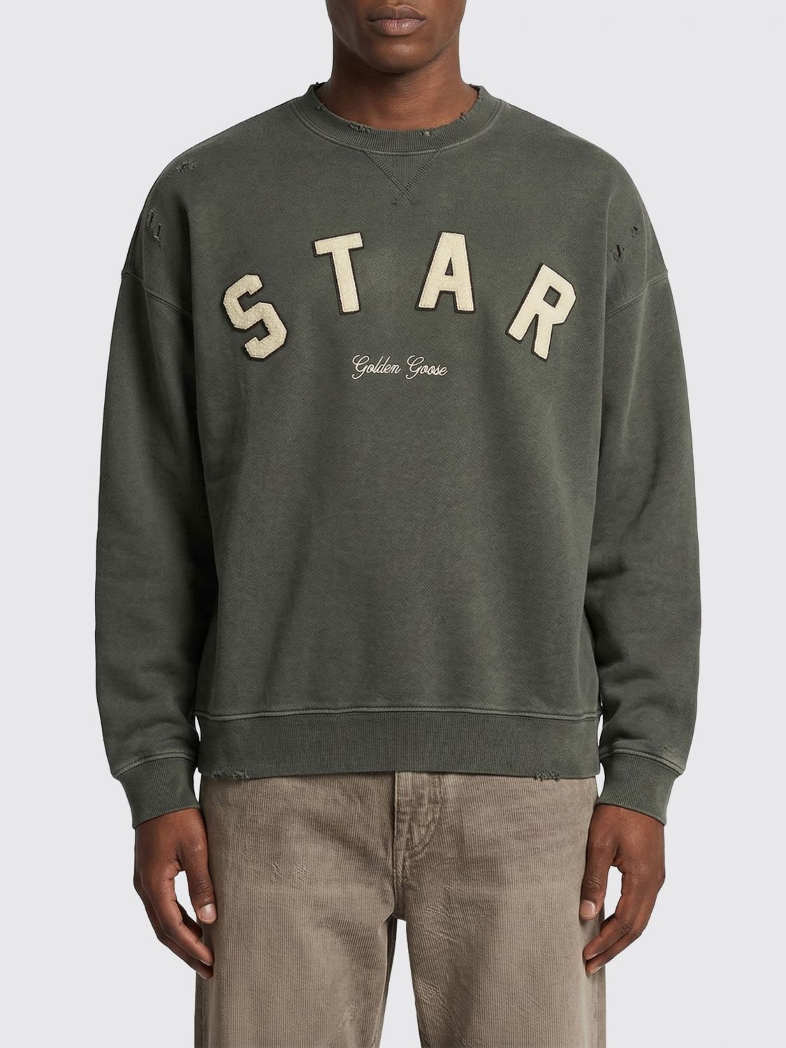Golden Goose Golden Goose Sweatshirt Men Charcoal Size US L / EU 52-54 / 3 - 1 Thumbnail