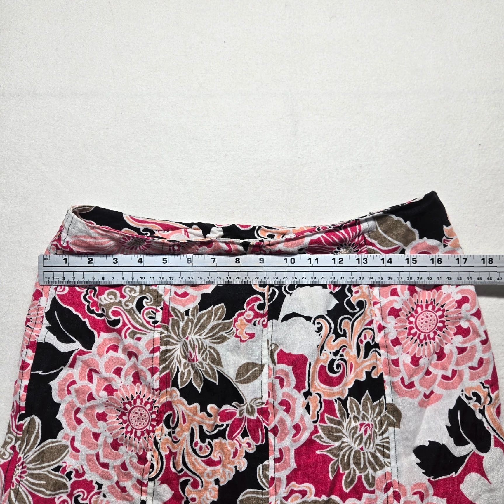 Pinko KIM ROGERS Skirt Adult Size 10P Petite Pink Floral Flowers Women's Size 32" / US 10 / IT 46 - 3 Thumbnail
