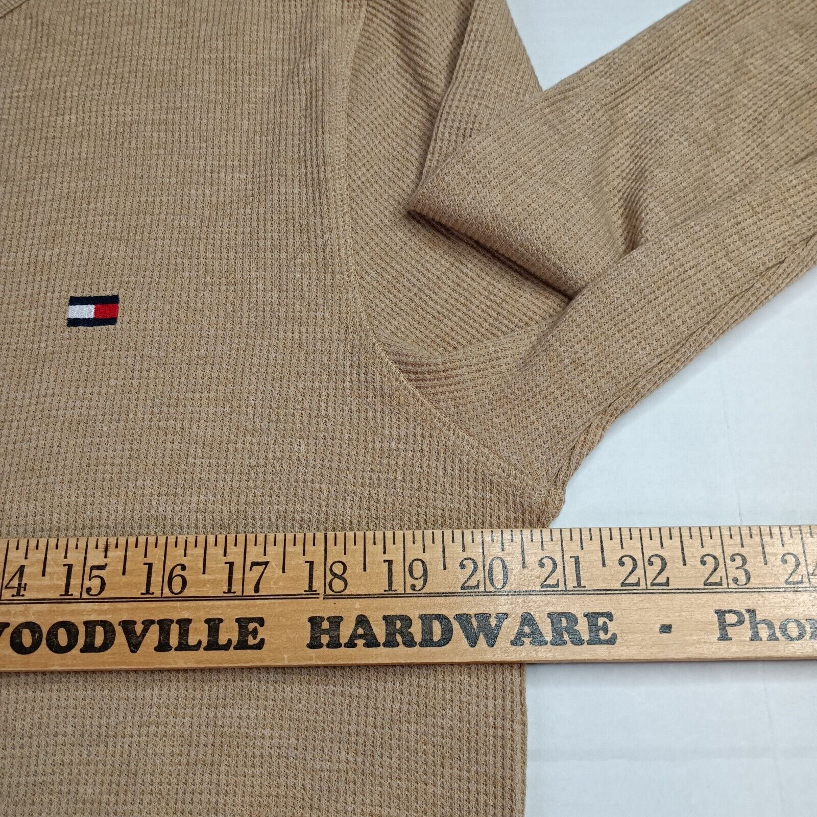 Tommy Hilfiger Tommy Hilfiger Shirt Men's XL Beige Waffle Knit Thermal Size US XL / EU 56 / 4 - 5 Thumbnail