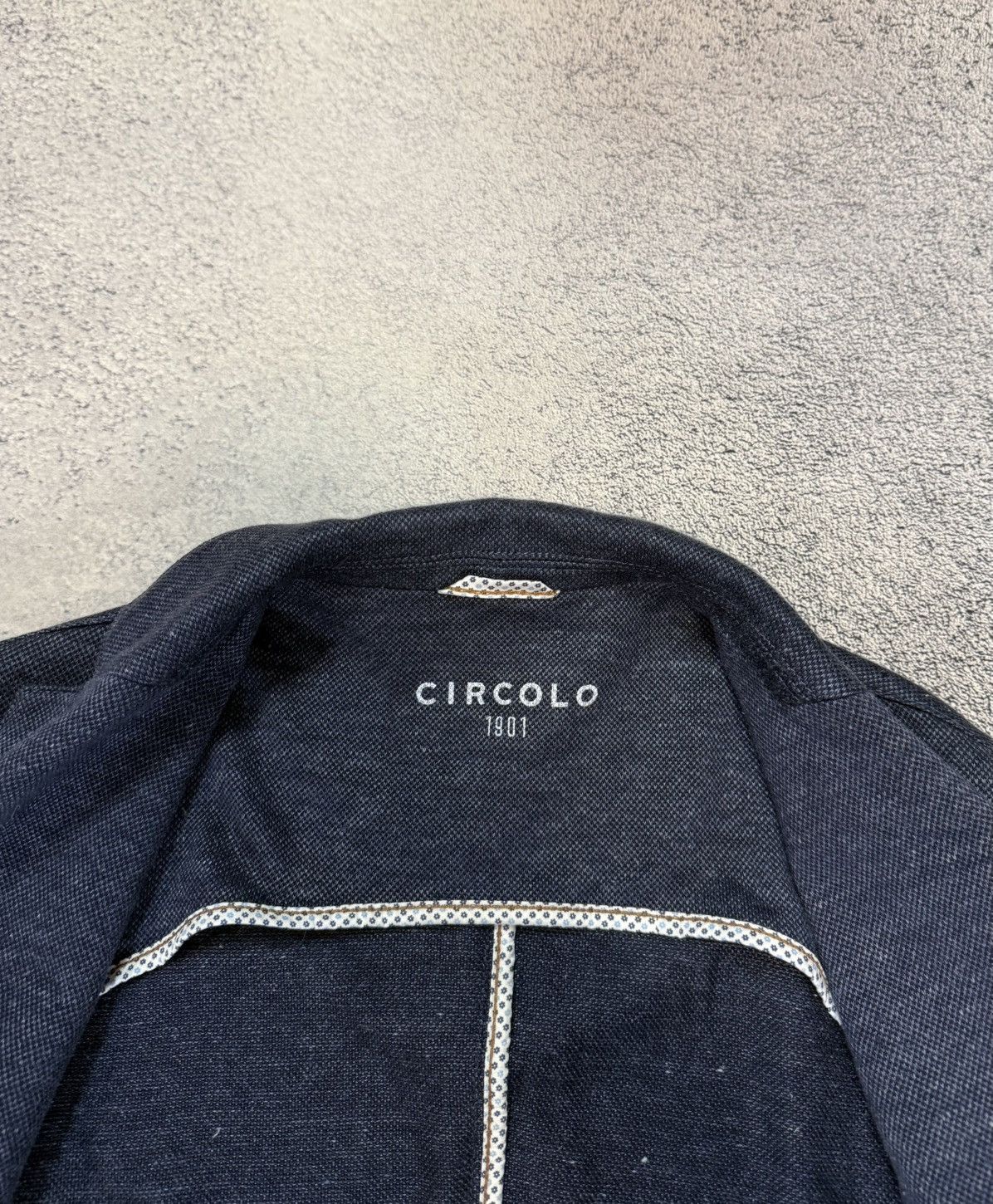 Circolo 1901 Circolo 1911 Men Linen Cotton Blazer EU48 Navy Slim Jacket Size 38R - 8 Thumbnail