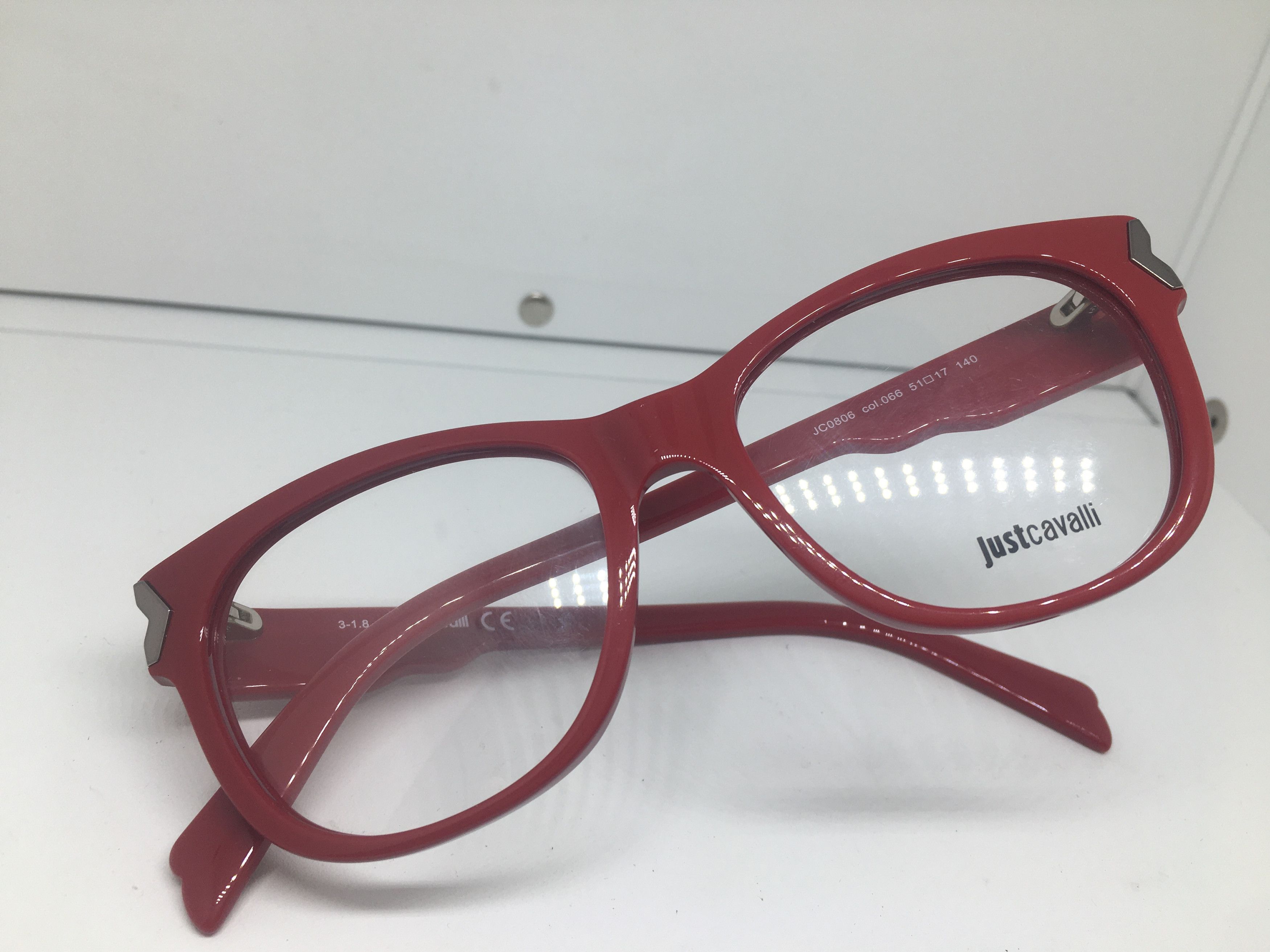 Just Cavalli Just Cavalli Red Acetate Eyeglasses Frame Size ONE SIZE - 7 Thumbnail