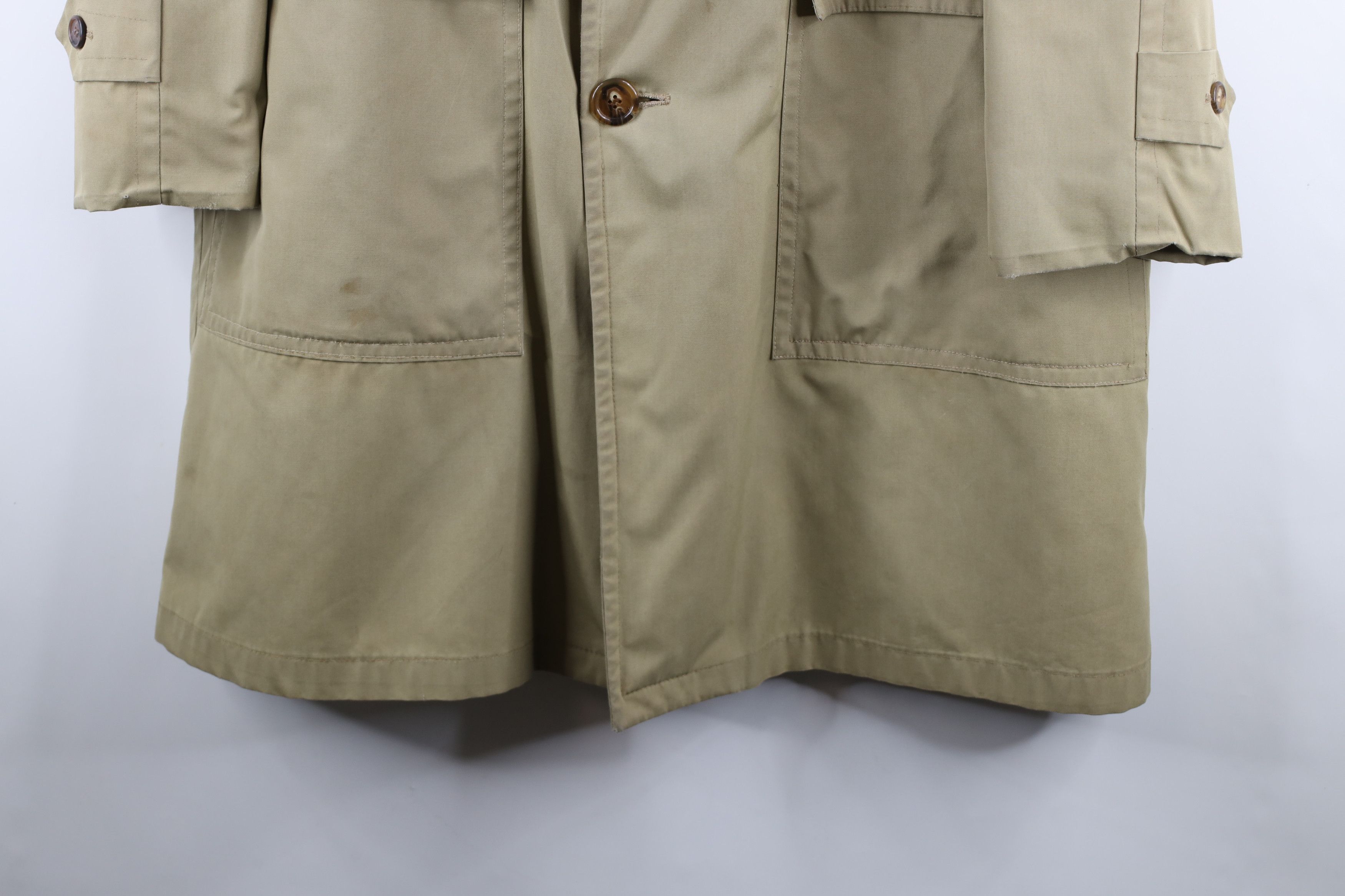 Vintage Vintage 70s Streetwear Lined Collared Trench Coat Jacket USA Size US S / EU 44-46 / 1 - 4 Thumbnail