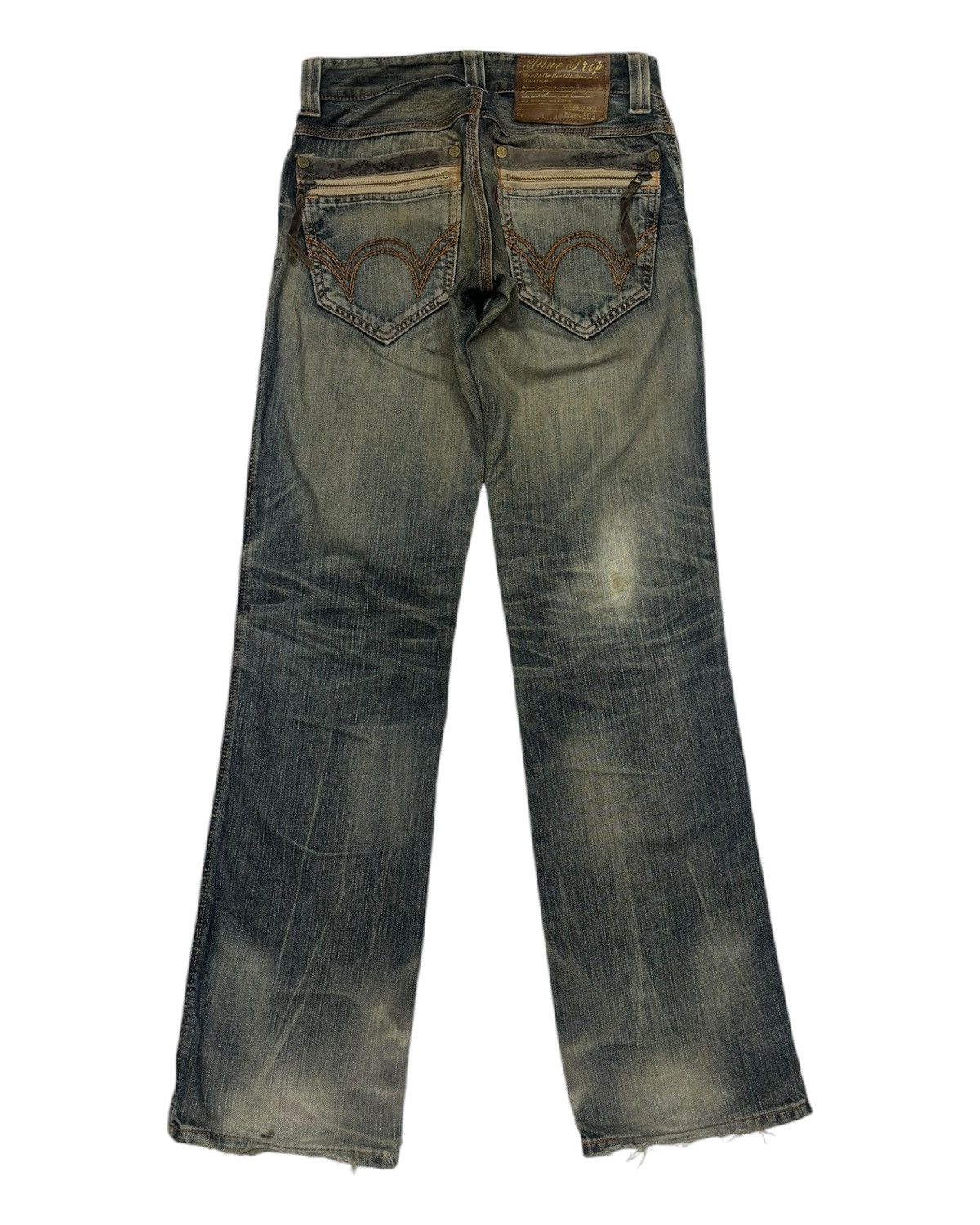 Edwin 💥RARE💥EDWIN BLUE TRIP 503 FADED DISTRESS DENIM JEANS Size US 28 / EU 44 - 8 Thumbnail