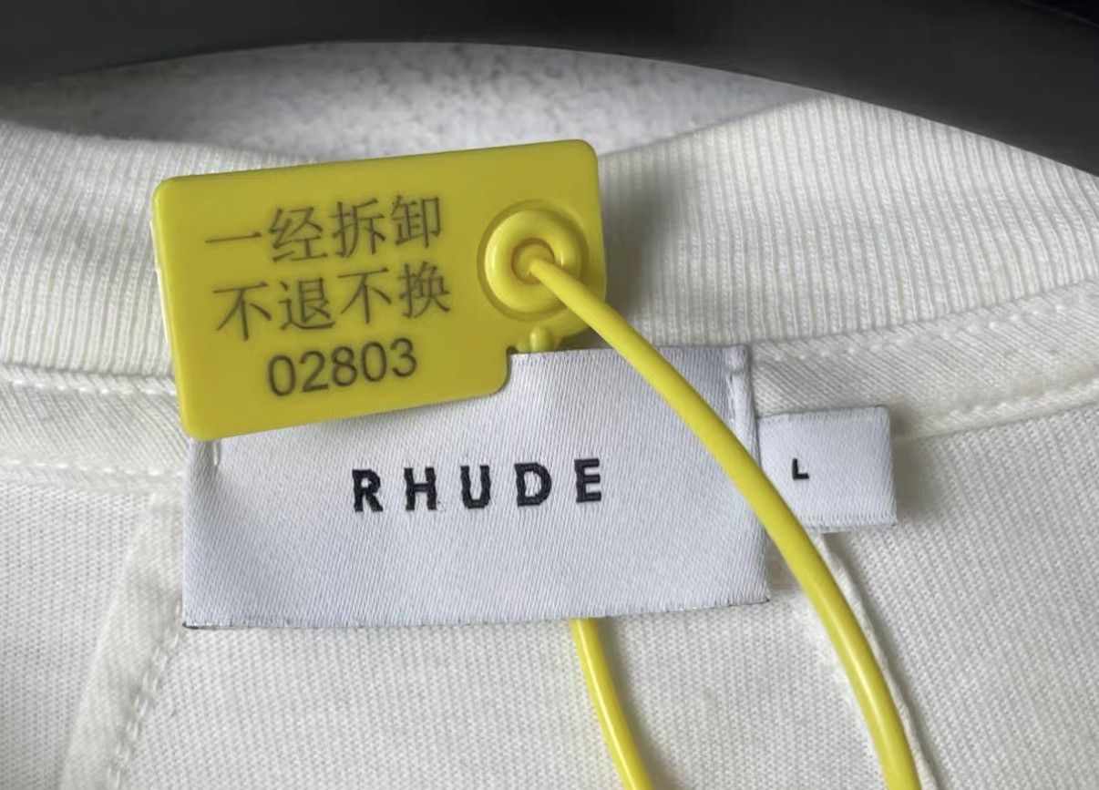 Rhude Rhude God Help Me Vintage White Print T-Shirt J31 Size US L / EU 52-54 / 3 - 6 Thumbnail