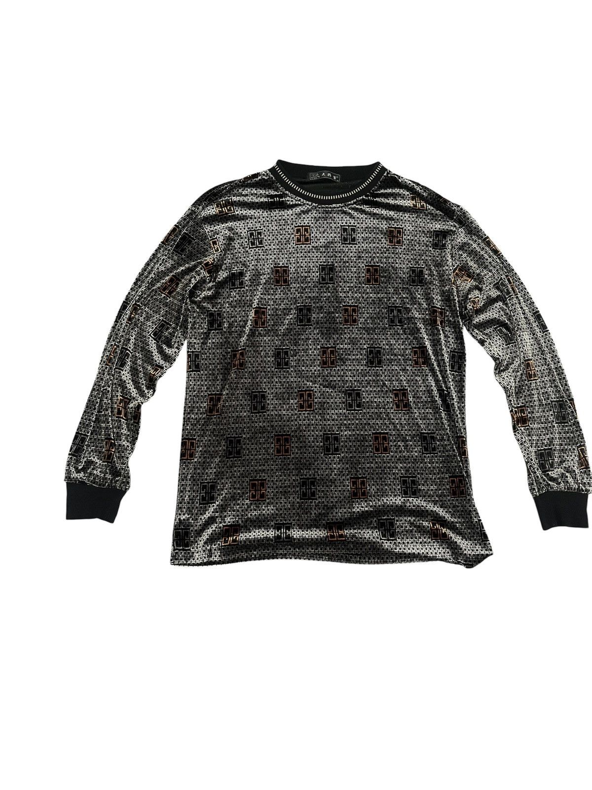 Japanese Brand Vintage General Monogram Velour Longsleeve 4G Luxury Size US L / EU 52-54 / 3 - 1 Thumbnail