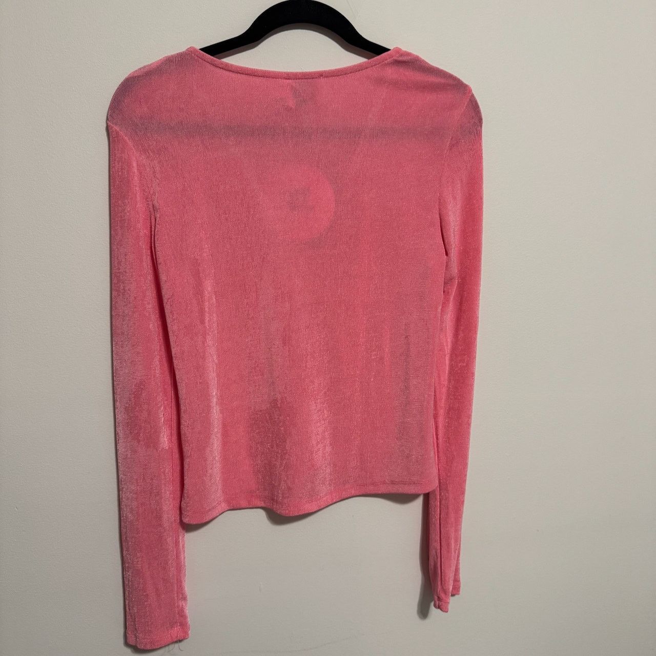 PRINCESS POLLY NWT Princess Polly Long Sleeve Pink Open Front Top Size L / US 10 / IT 46 - 2 Thumbnail