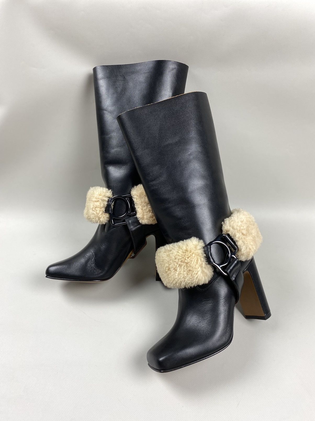 Off-White New! Off-White For Riding ladies Leather Boots Shoes Size 37 Size US 7 / IT 37 - 10 Thumbnail
