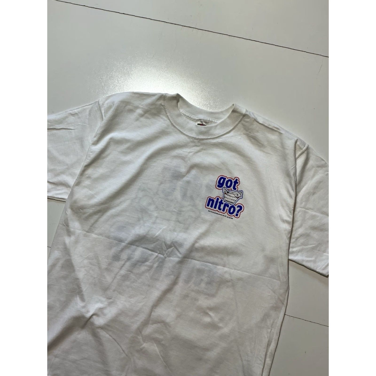 Fruit Of The Loom VINTAGE Nitro Maniac “Got Nitro?” Racing Pit Crew White Graphic S/S T-Shirt XL Mens Shirt Size US XL / EU 56 / 4 - 4 Thumbnail