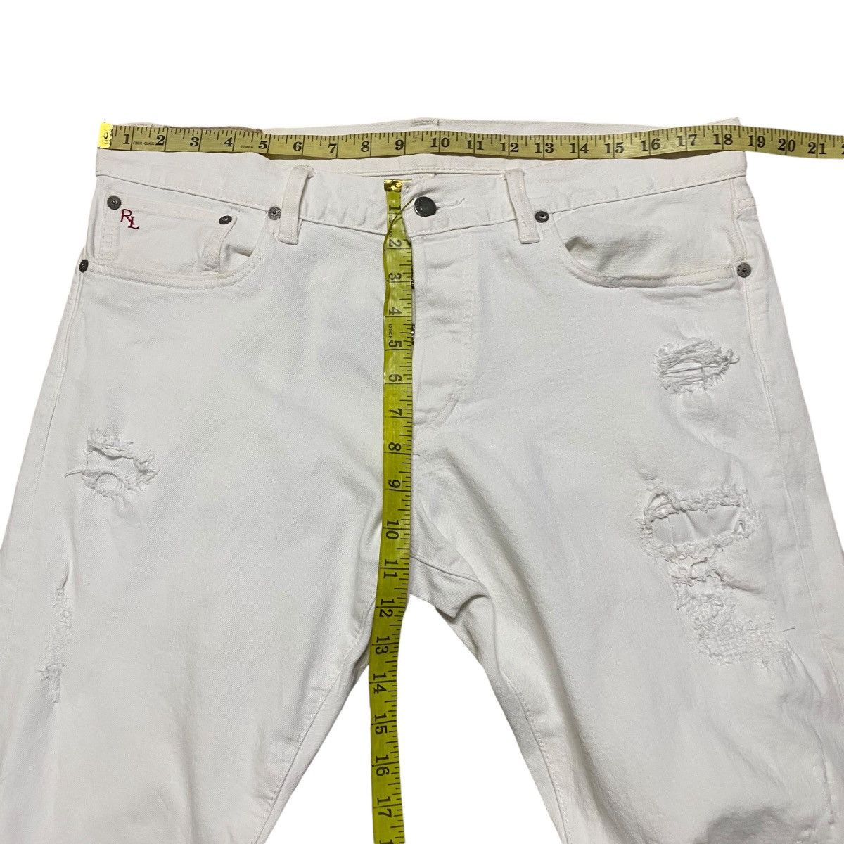 Polo Ralph Lauren Sullivan Slim White Damage Jeans Size US 36 / EU 52 - 18 Thumbnail