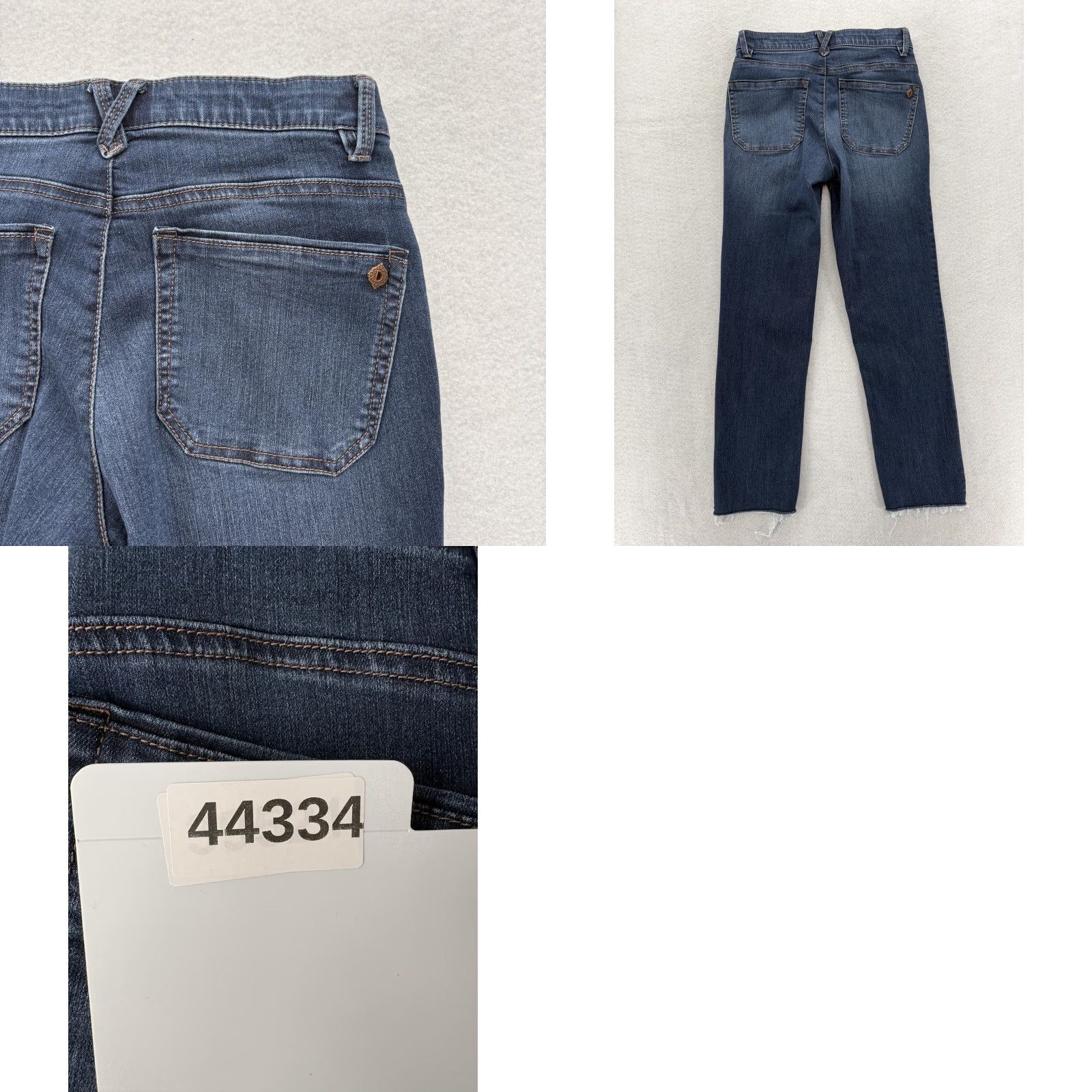 Vintage Democracy Jeans Women 2 Blue AB Technology Straight Leg Denim Raw Hem Ankle Size 26" / US 2 / IT 38 - 9 Thumbnail