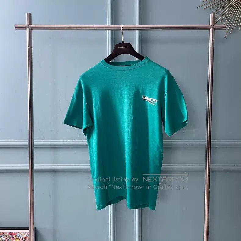 Balenciaga Balenciaga Peacock blue Coke short-sleeved Size US XXS / EU 40 - 1 Thumbnail