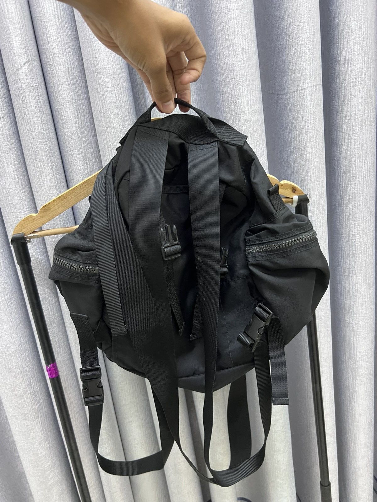 Yohji Yamamoto Ysaccs Yohji Yamamoto Black 2 Ways Backpack Sling Bag Size ONE SIZE - 5 Thumbnail