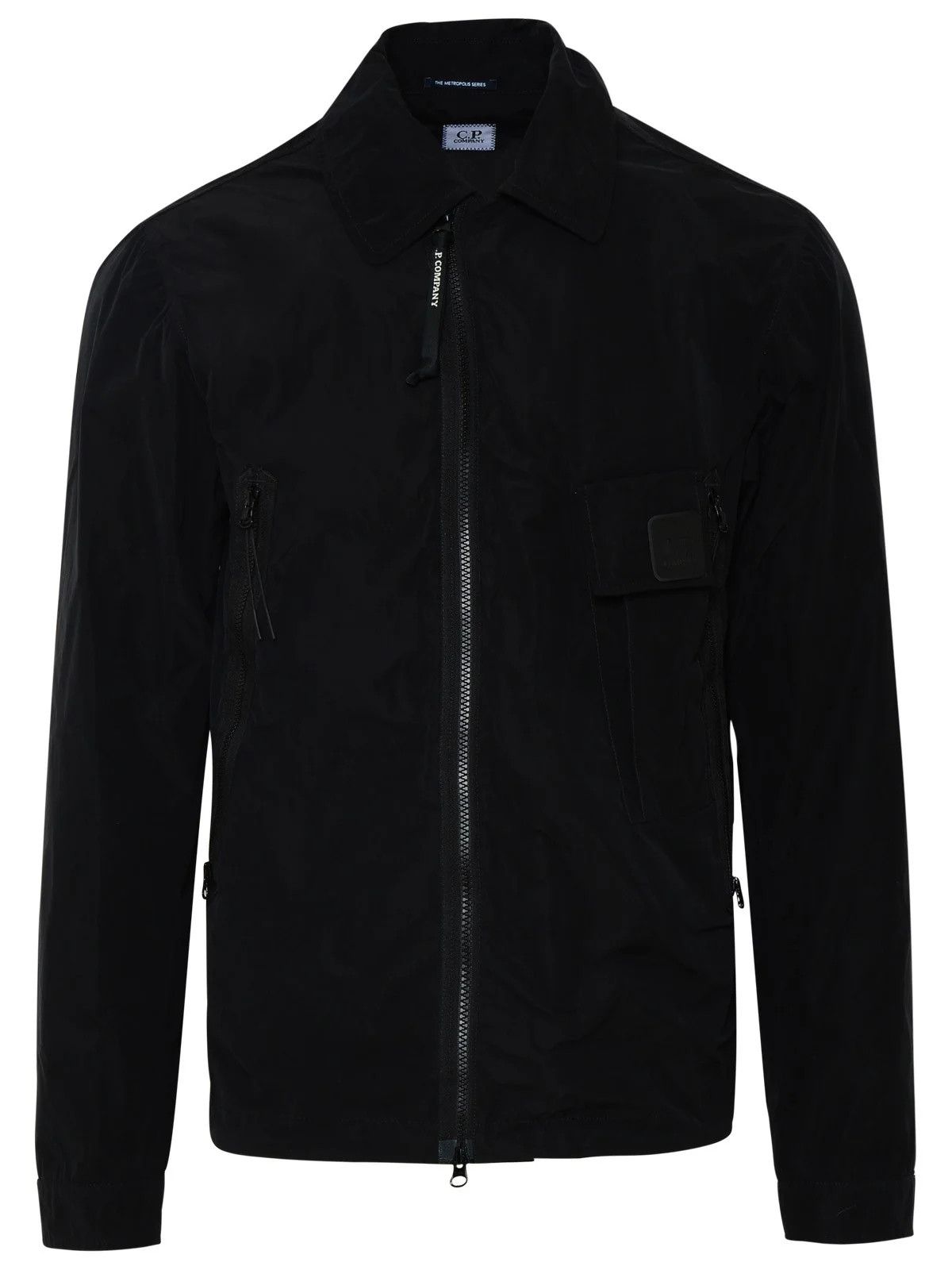 C.P. Company o1y1224 Logo Zip Jacket in Black Size US M / EU 48-50 / 2 - 1 Thumbnail