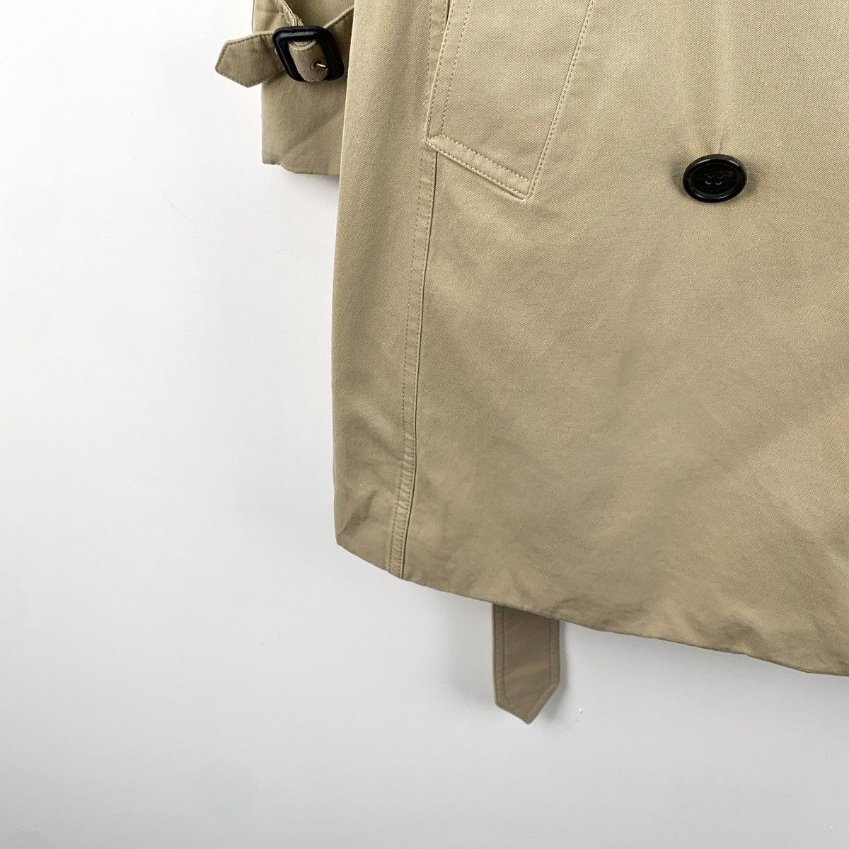 Burberry Burberry Khaki Cotton Belted Section Trench Coat Size S / US 4 / IT 40 - 4 Thumbnail