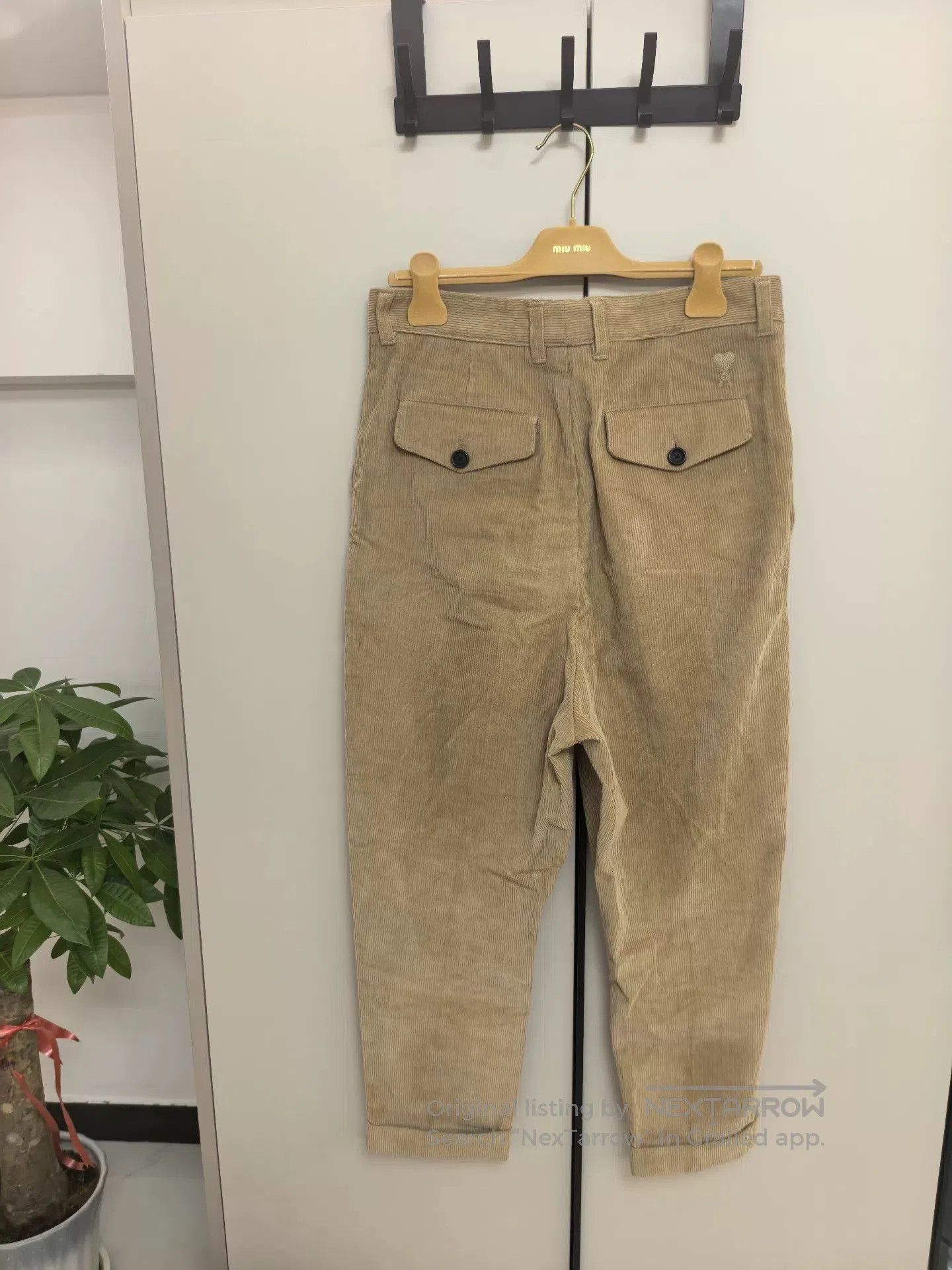 Japanese Brand AMIPARIS Solid Corduroy Ankle Trousers. Size US 40 / EU 56 - 2 Thumbnail