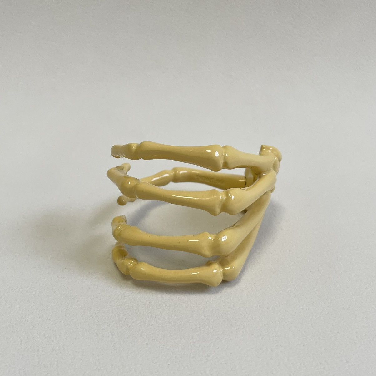 Raf Simons S/S 22 Yellow Skeleton Hand Cuff Bracelet Size ONE SIZE - 7 Thumbnail