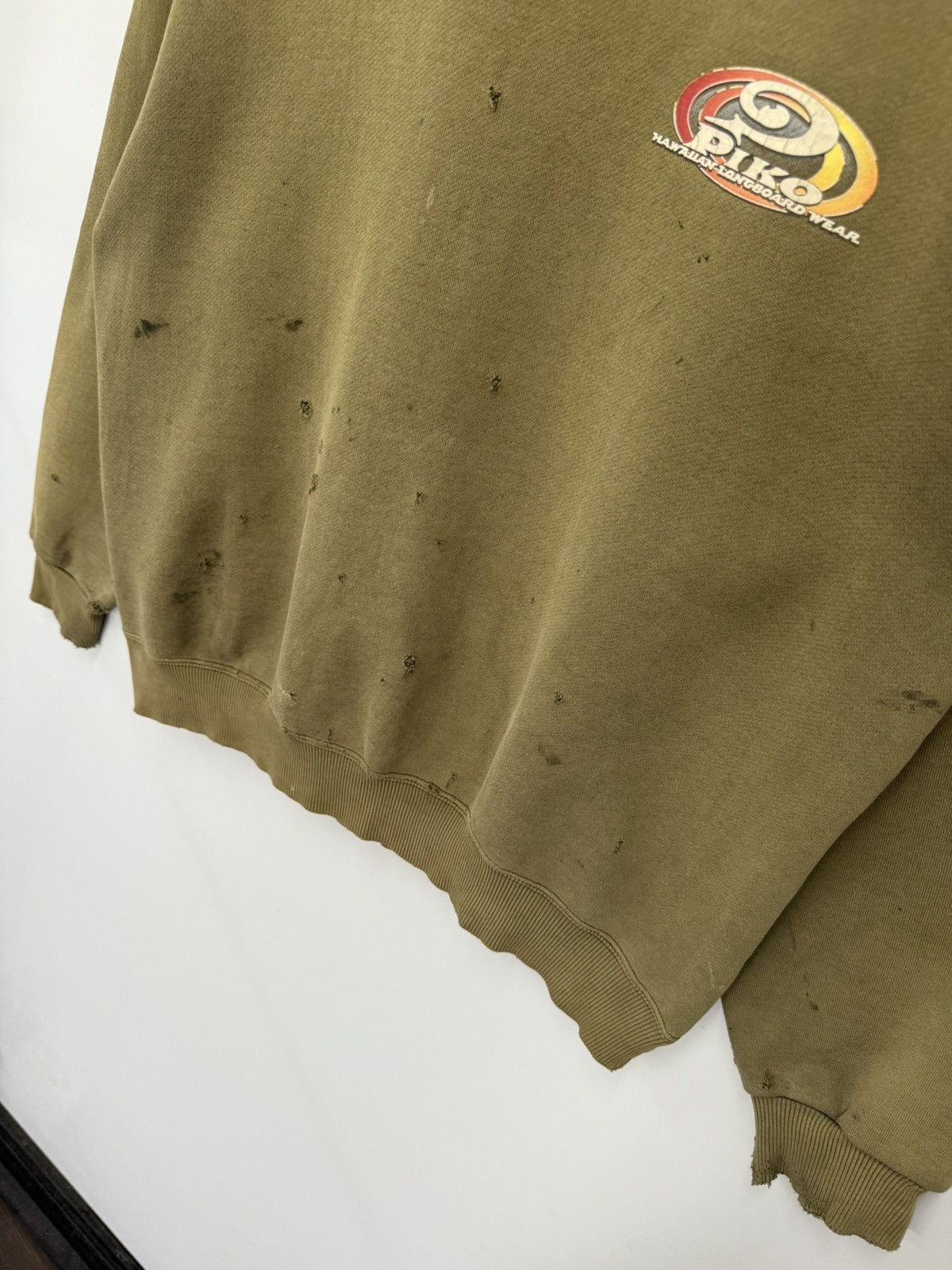 Sun Surf insane‼️ Distressed Piko Surf Backhit Logo Roundneck Sweats Size US L / EU 52-54 / 3 - 6 Thumbnail