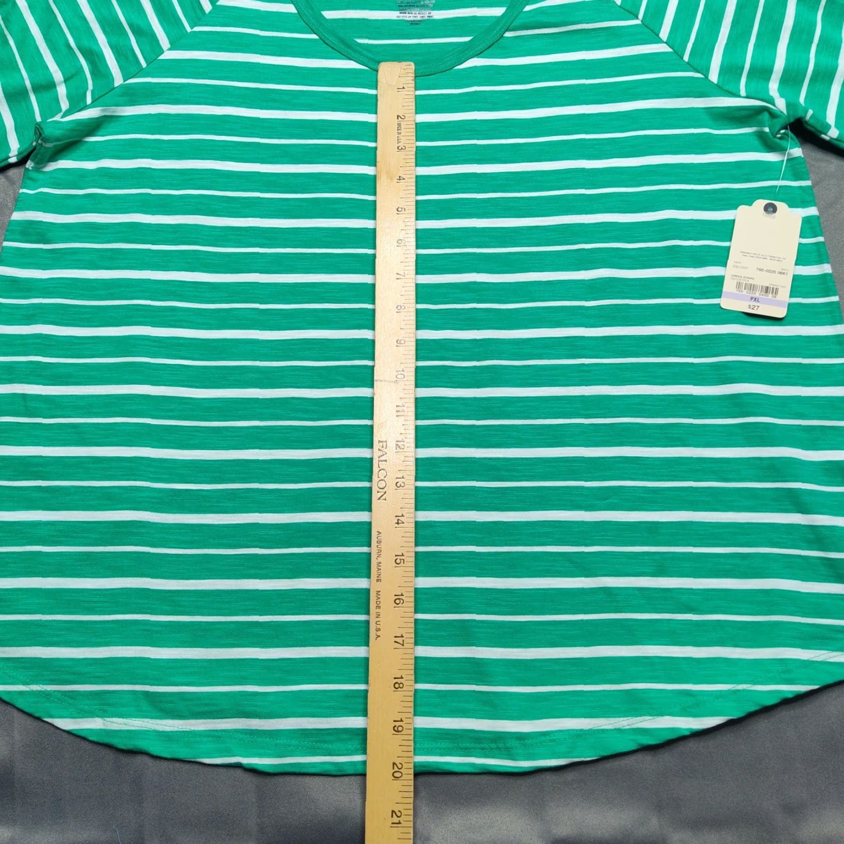 Vintage VINTAGE St. Johns Bay Women Blouse Petite XL PXL Green Stripe Open Shoulder Top NEW Size XL / US 12-14 / IT 48-50 - 5 Thumbnail