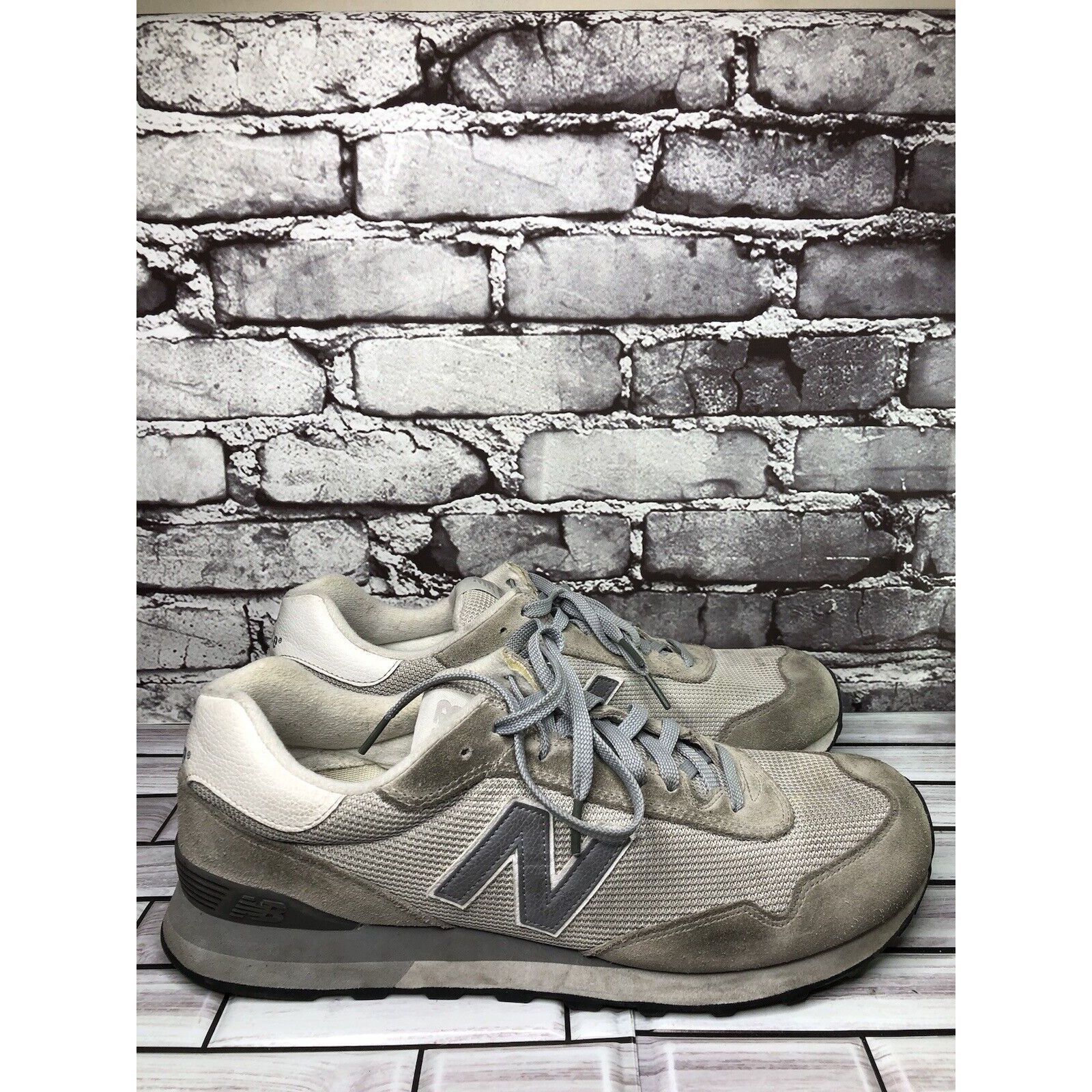 New Balance New Balance 515 Gray Synthetic Classic Lace Up Running Shoes Size US 14 / EU 47 - 19 Thumbnail