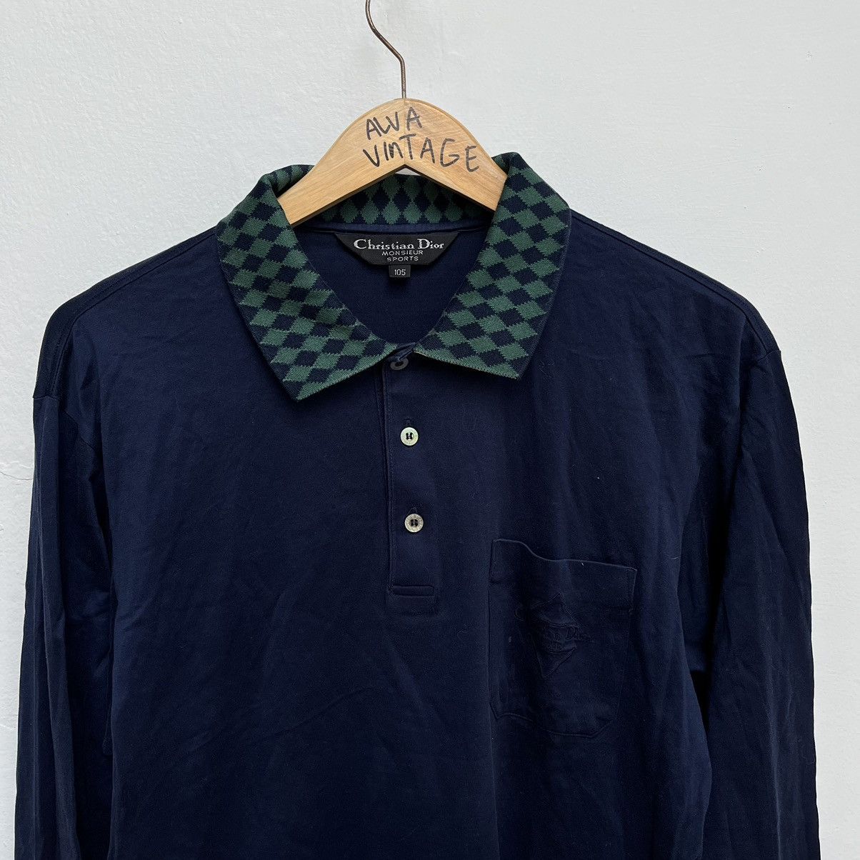 Christian Dior Monsieur × Vintage Authentics Vintage Christian Dior Sports Polo Shirt Big Logo Size US M / EU 48-50 / 2 - 3 Thumbnail