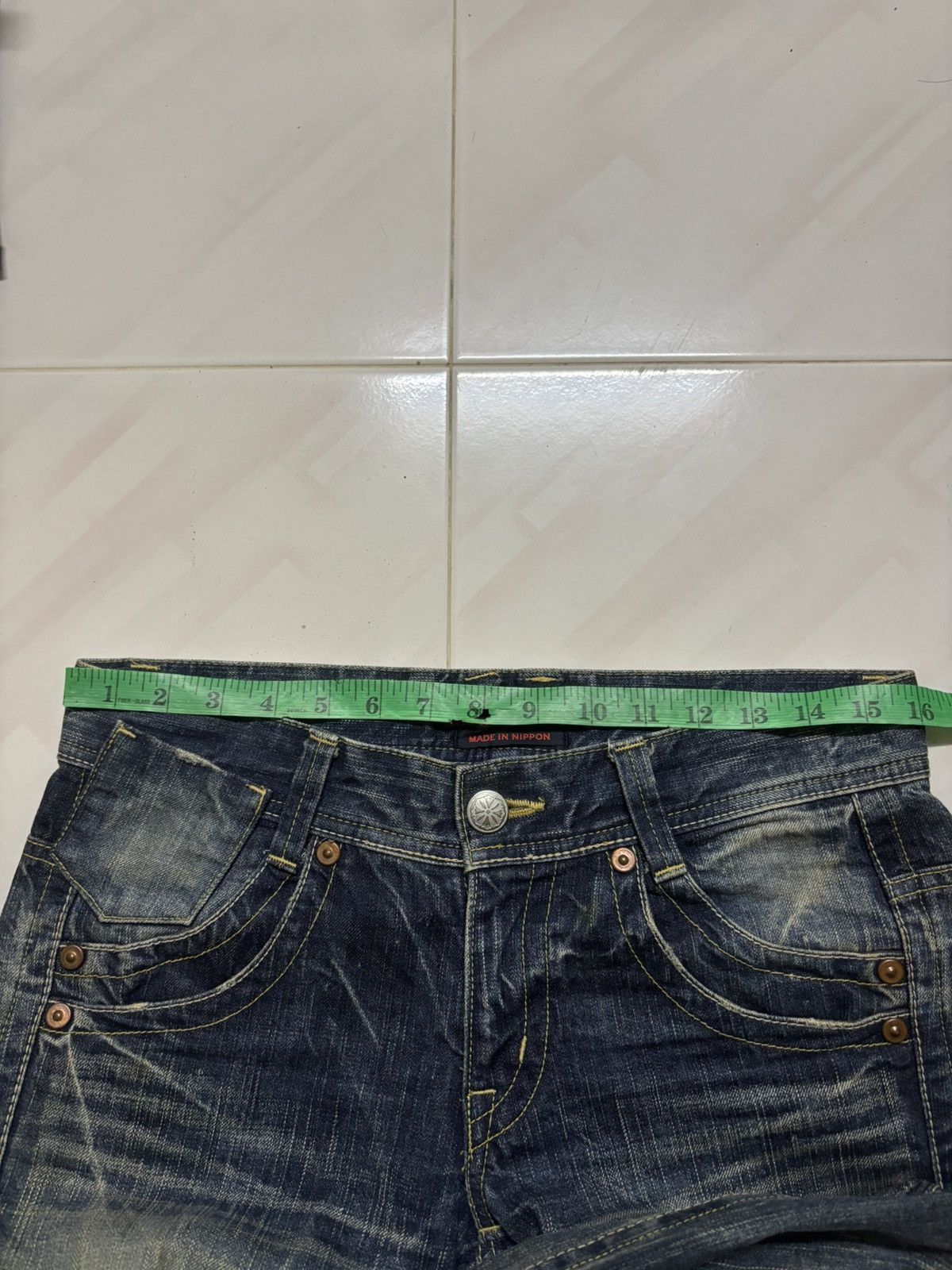 Japanese Brand sick flare rusty et boite japanese denim punk grunge Size US 31 - 17 Thumbnail