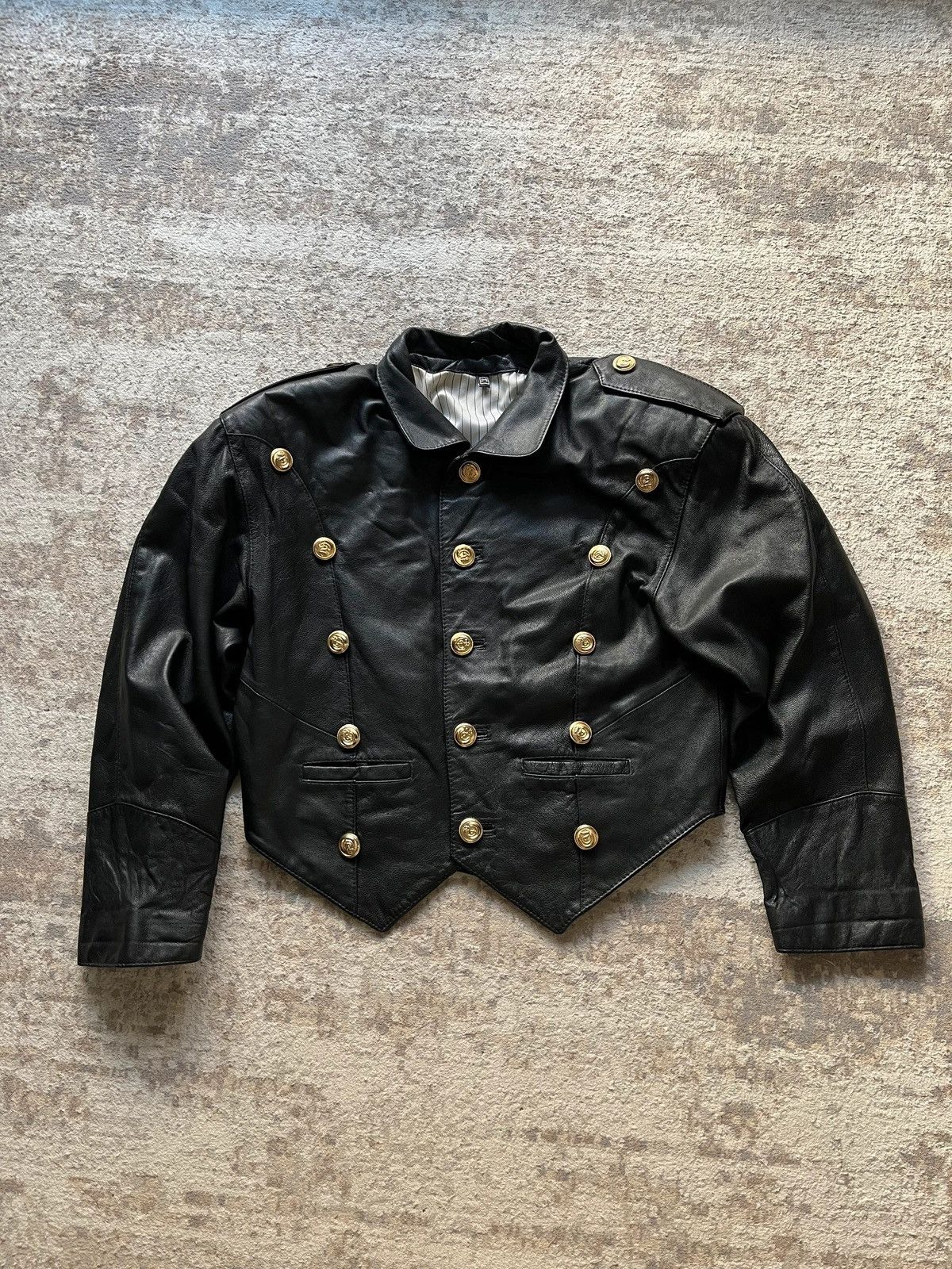 Other Vintage 1980's - 1990's Sz M Leather Jacket Black Rare Size M / US 6-8 / IT 42-44 - 1 Thumbnail