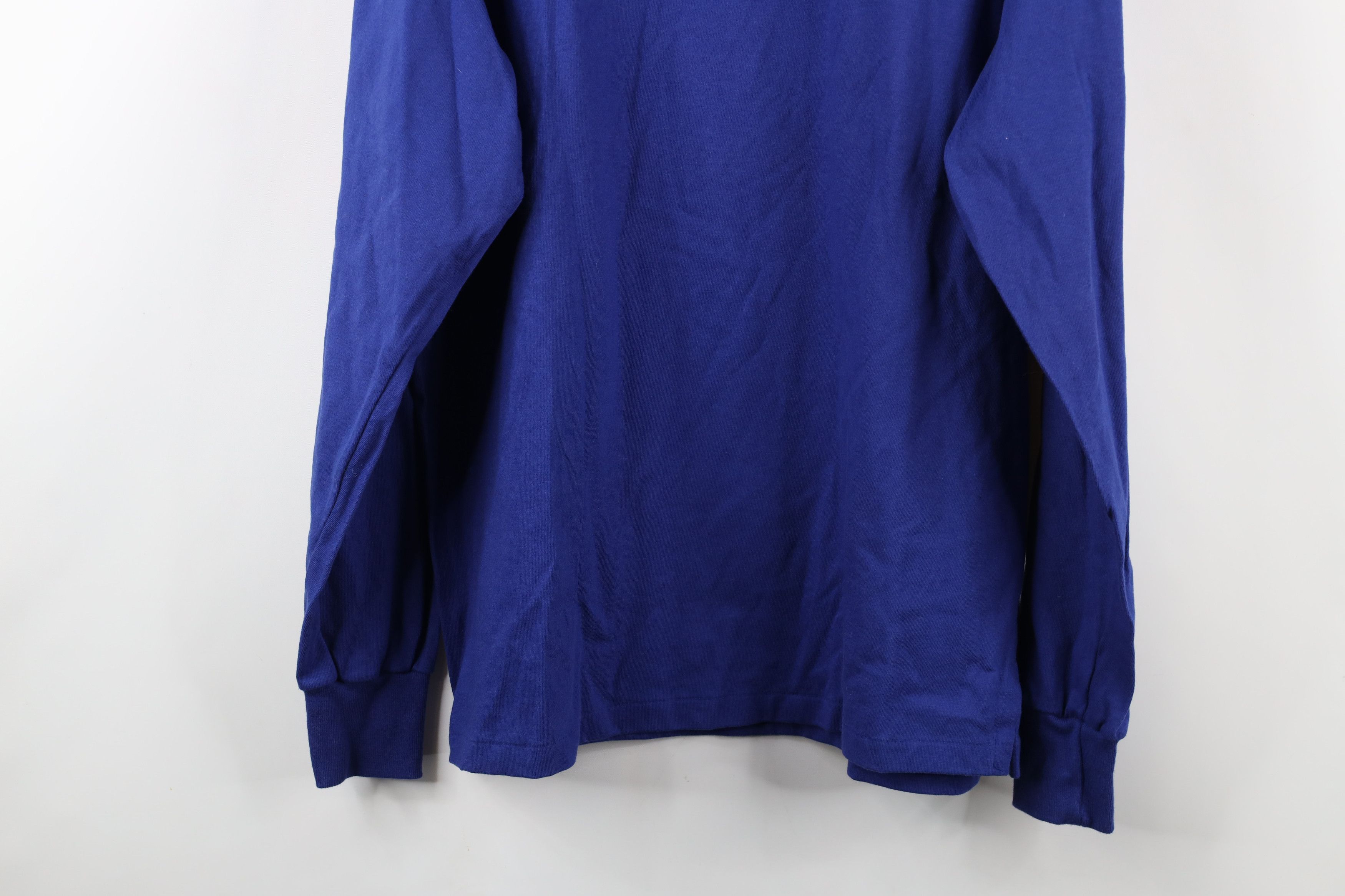 Lands' End × Vintage Vintage 90s Lands End Mock Neck Long Sleeve T-Shirt Blue USA Size US L / EU 52-54 / 3 - 12 Thumbnail