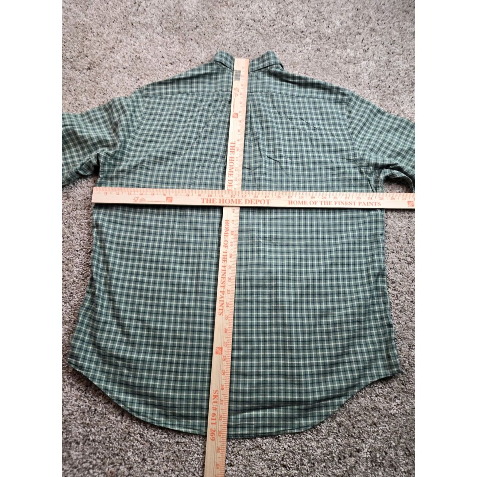 Polo Ralph Lauren Polo Ralph Lauren Shirt XL Green Check Button-Up Brushed Cotton Long Sleeve Slim Fit Mens Size US XL / EU 56 / 4 - 7 Thumbnail