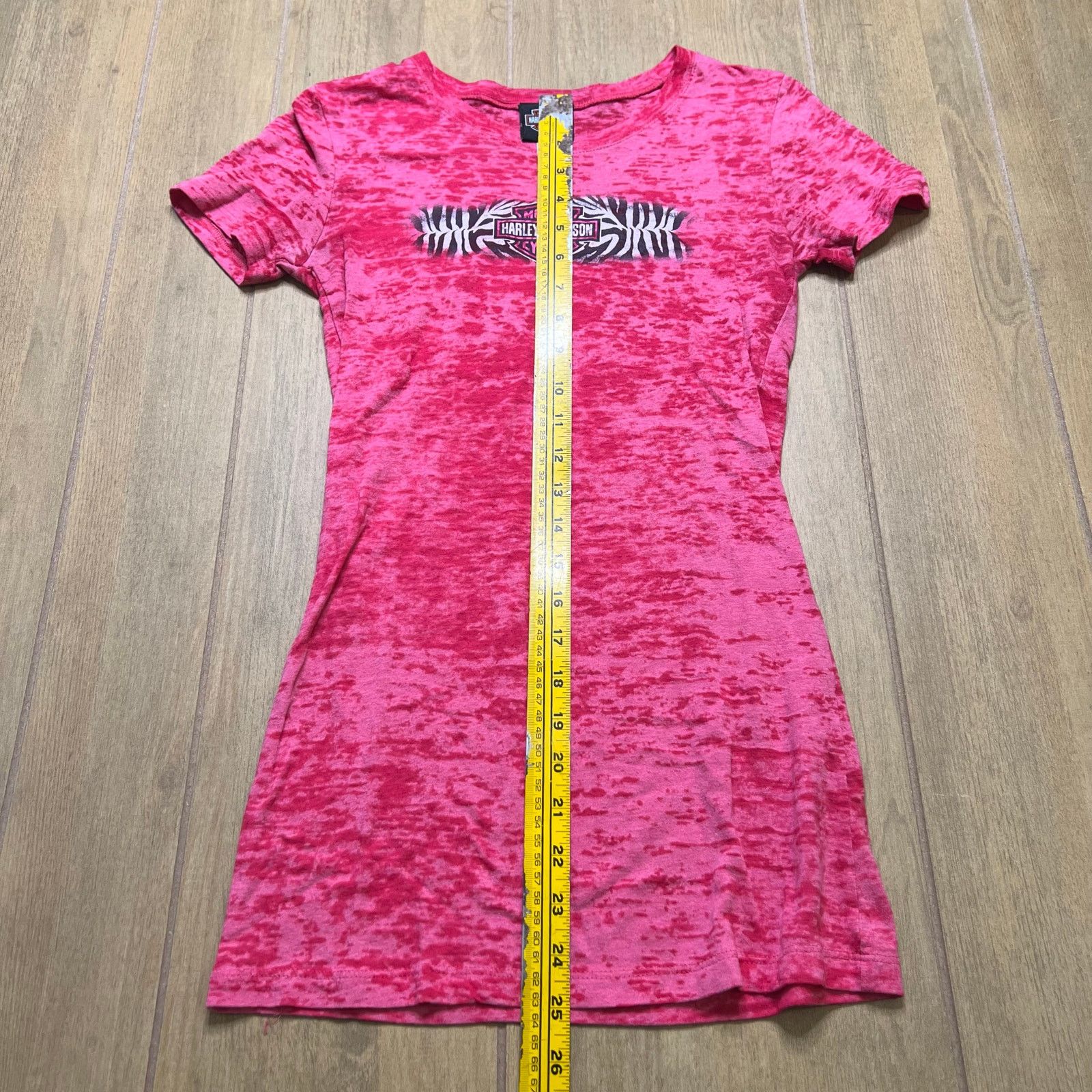 Harley Davidson Vintage Harley-Davidson pink burnout USA Women Sz Small Y2K Size S / US 4 / IT 40 - 4 Thumbnail