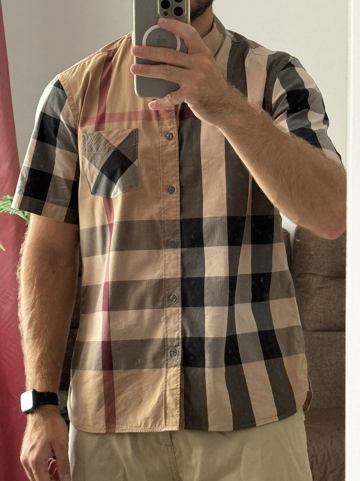 Burberry nova check short sleeve shirt Ricardo Tisci