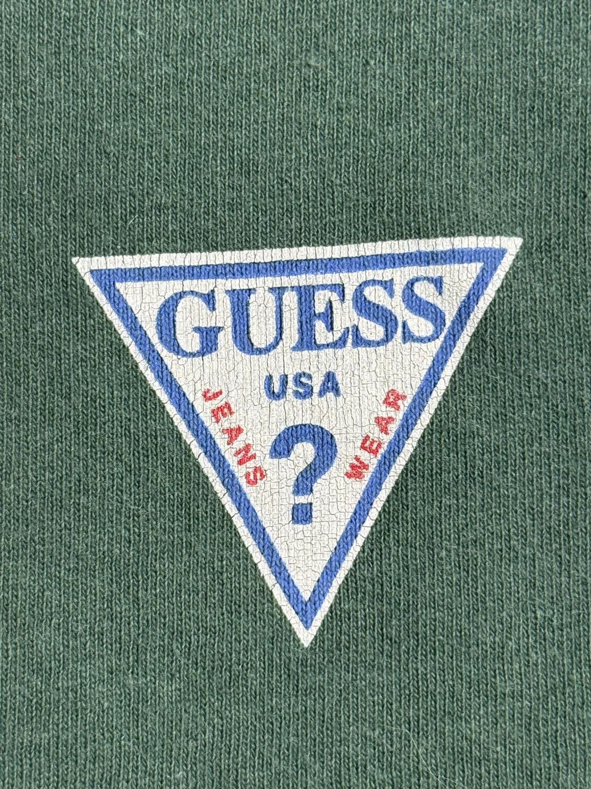 Guess VINTAGE 1990's Guess L/S Tee Forest “Green” [ L ] PREOWNED Size US L / EU 52-54 / 3 - 5 Thumbnail