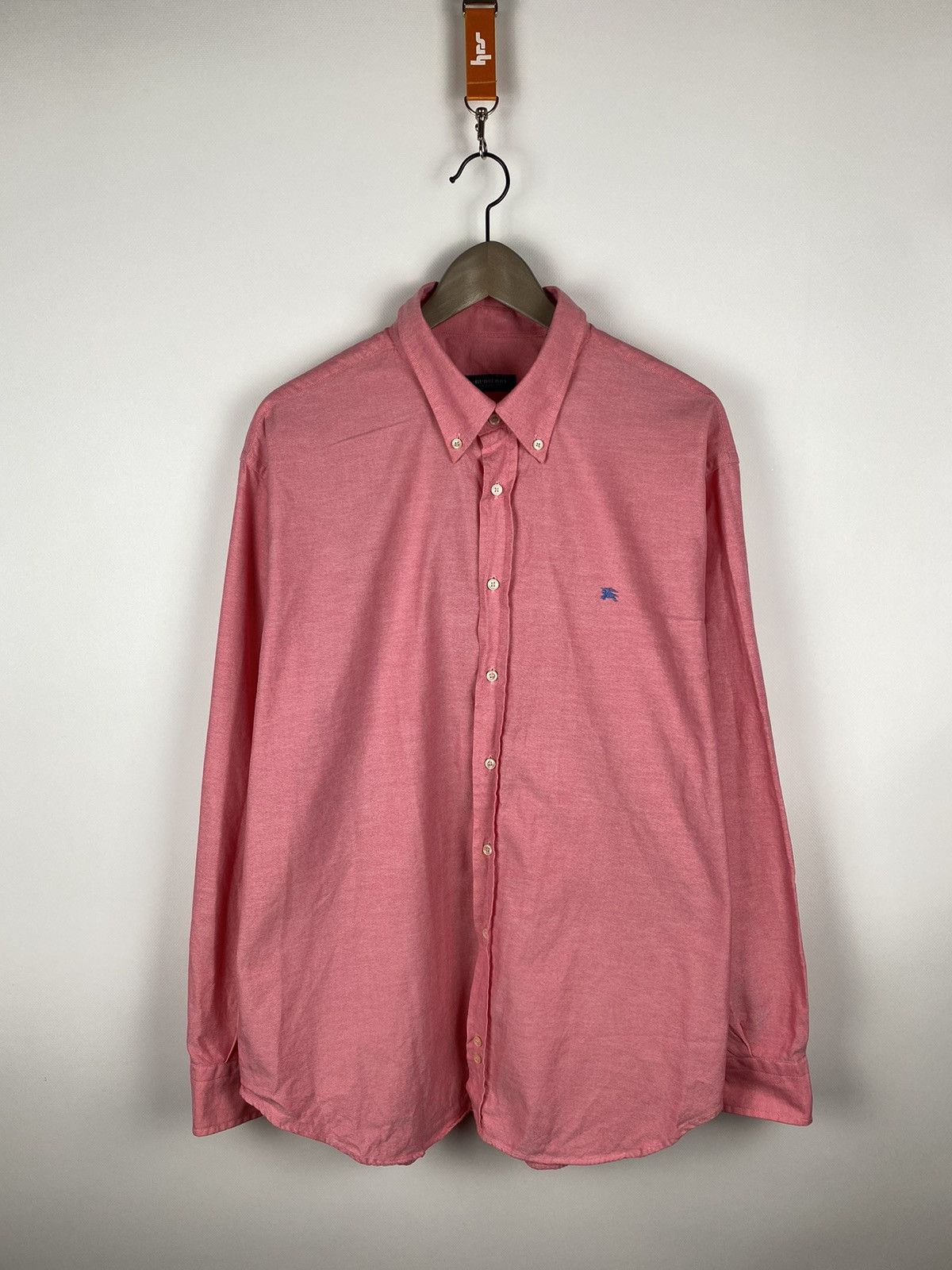 Pink burberry button up shirt best sale