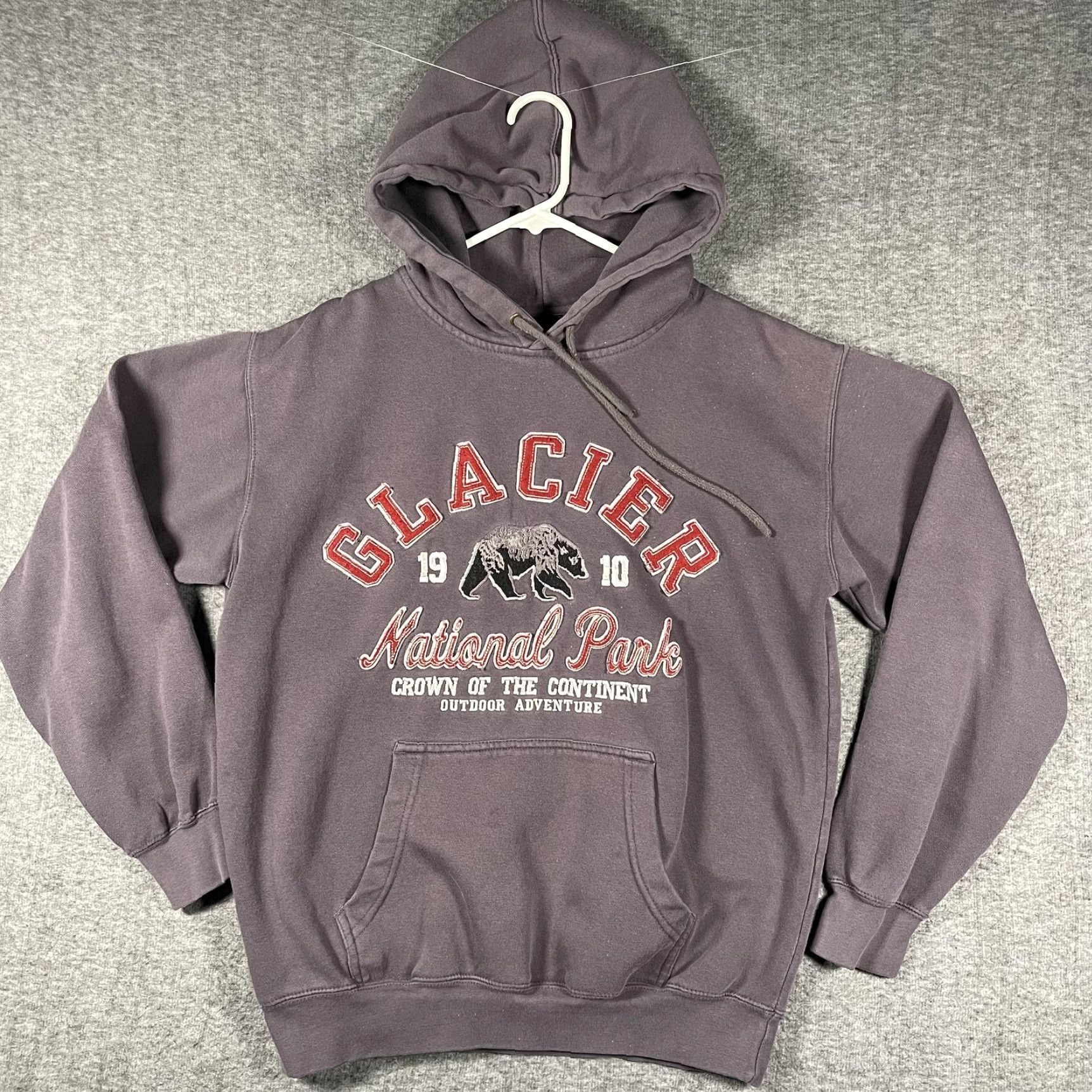 Vintage Prairie Mountain Hoodie Mens Small Gray Glacier National Park Bear Graphic T-Shirt? Size US S / EU 44-46 / 1 - 2 Thumbnail