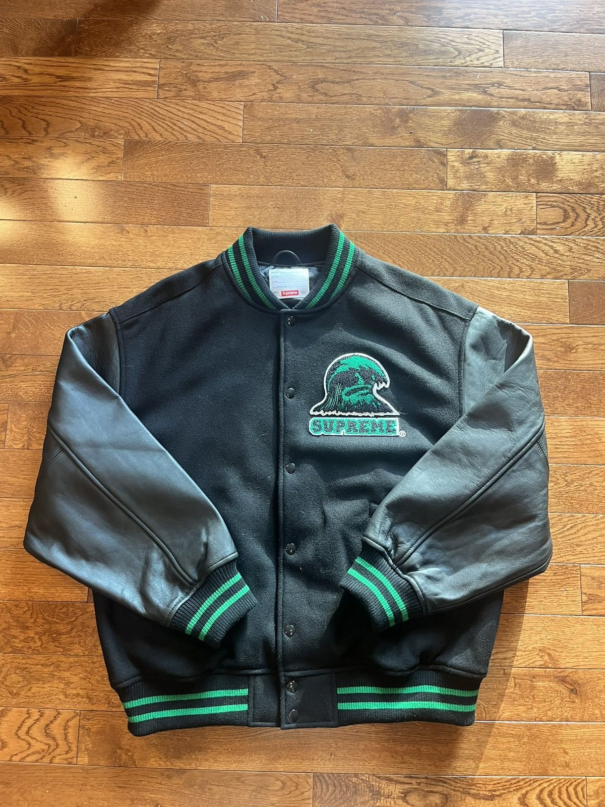 Supreme Supreme Wave Varsity Jacket | Grailed