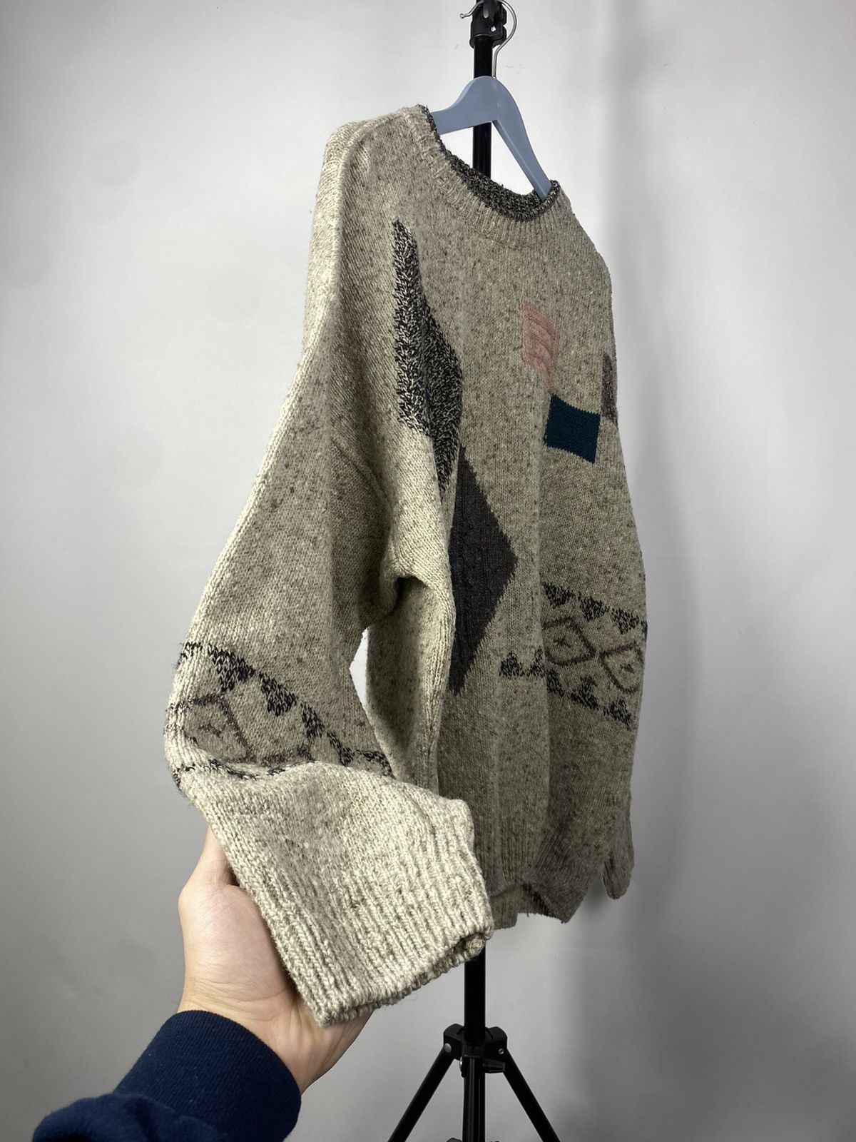 Vintage Vintage 90s USSR Italy Japanese style 3D sweater Y2k Size US L / EU 52-54 / 3 - 2 Thumbnail