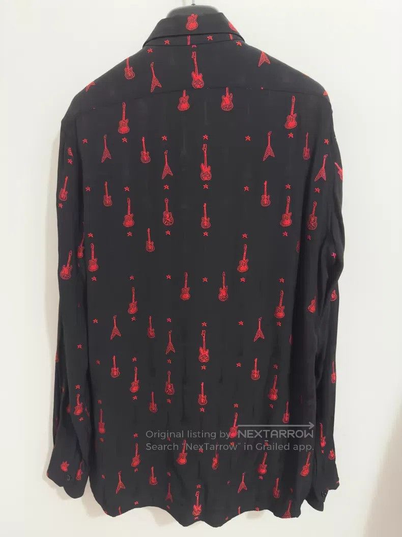 Saint Laurent Paris Saint Laurent Paris Size 41 Mulberry Silk Black and Red St Size US M / EU 48-50 / 2 - 2 Thumbnail
