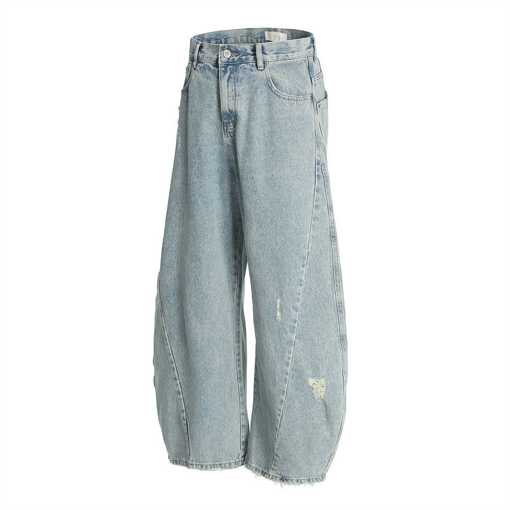 Japanese Brand × Vintage Men's loose pocket ripped casual scimitar jeans Size US 32 / EU 48 - 2 Thumbnail
